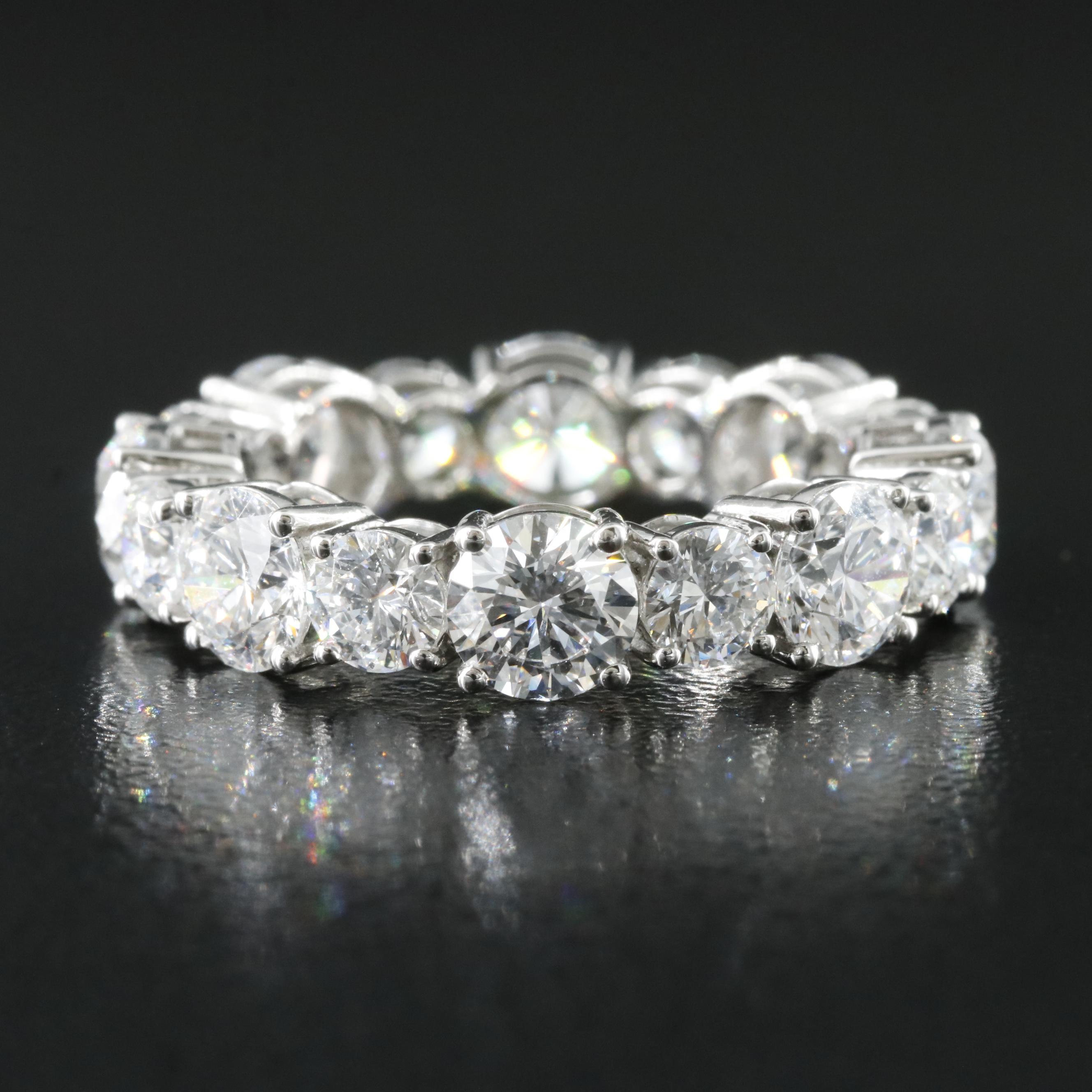 Platinum 6.43 CTW Lab Grown Diamond Eternity Band