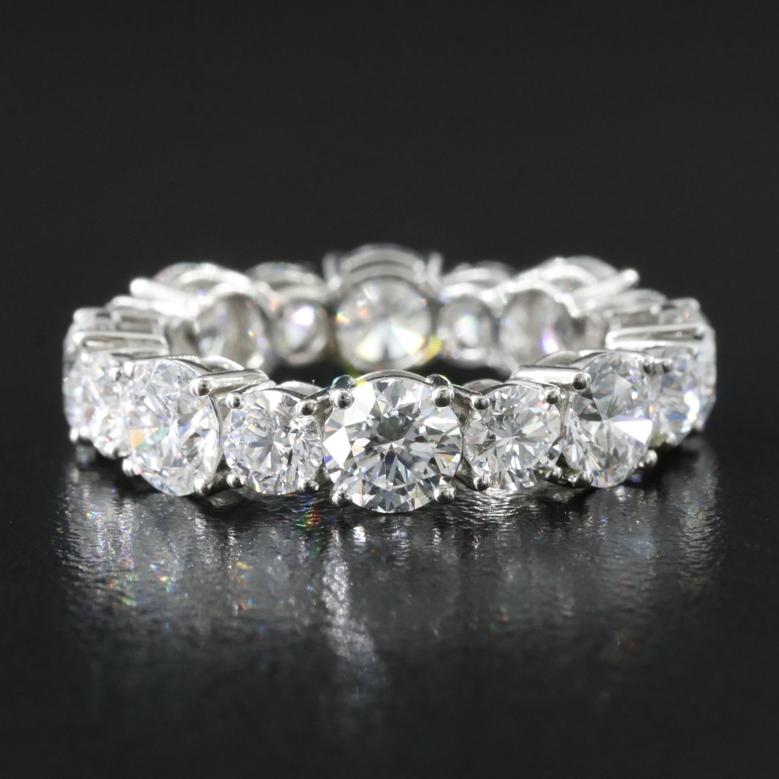 Platinum 6.43 CTW Lab Grown Diamond Eternity Band