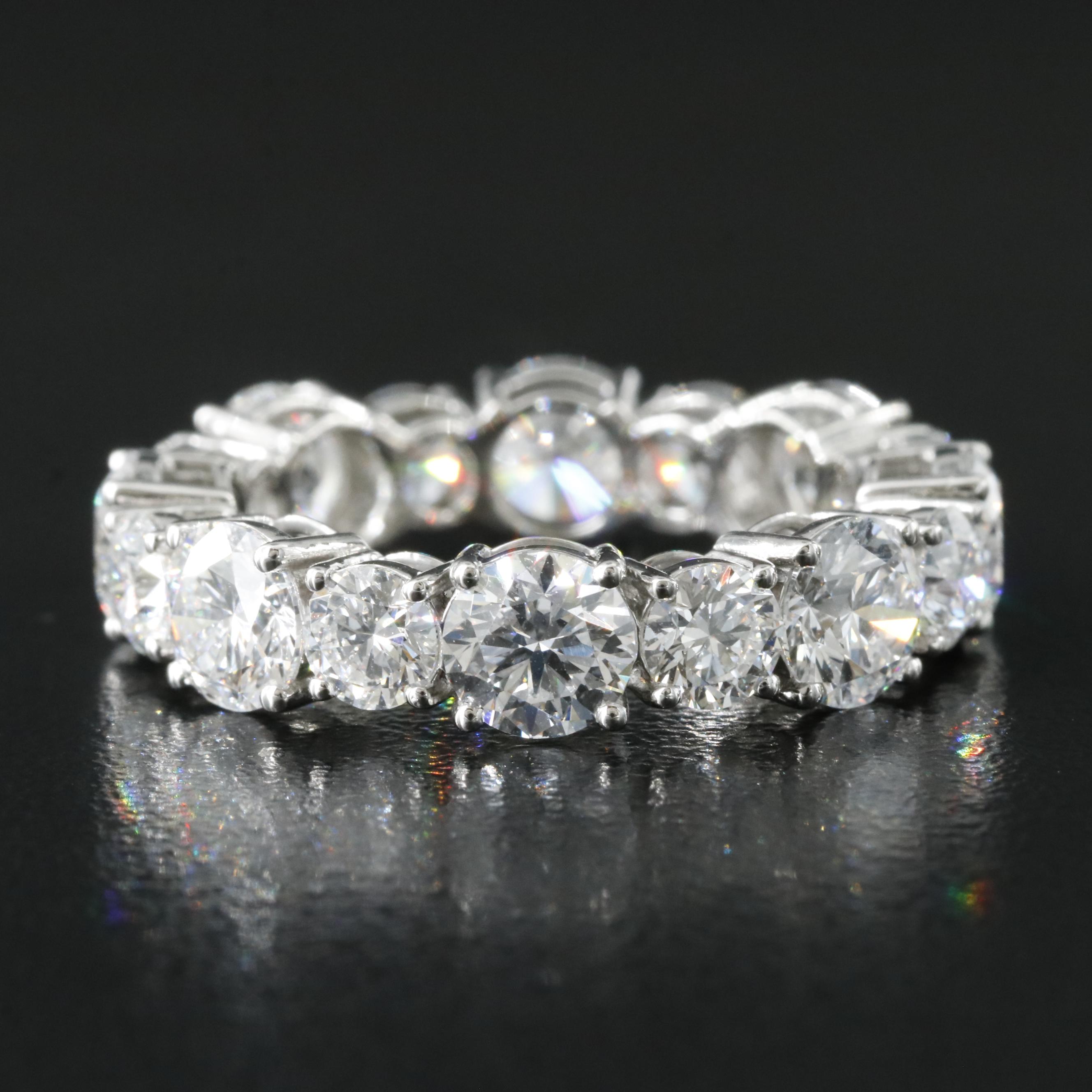 Platinum 6.43 CTW Lab Grown Diamond Eternity Band