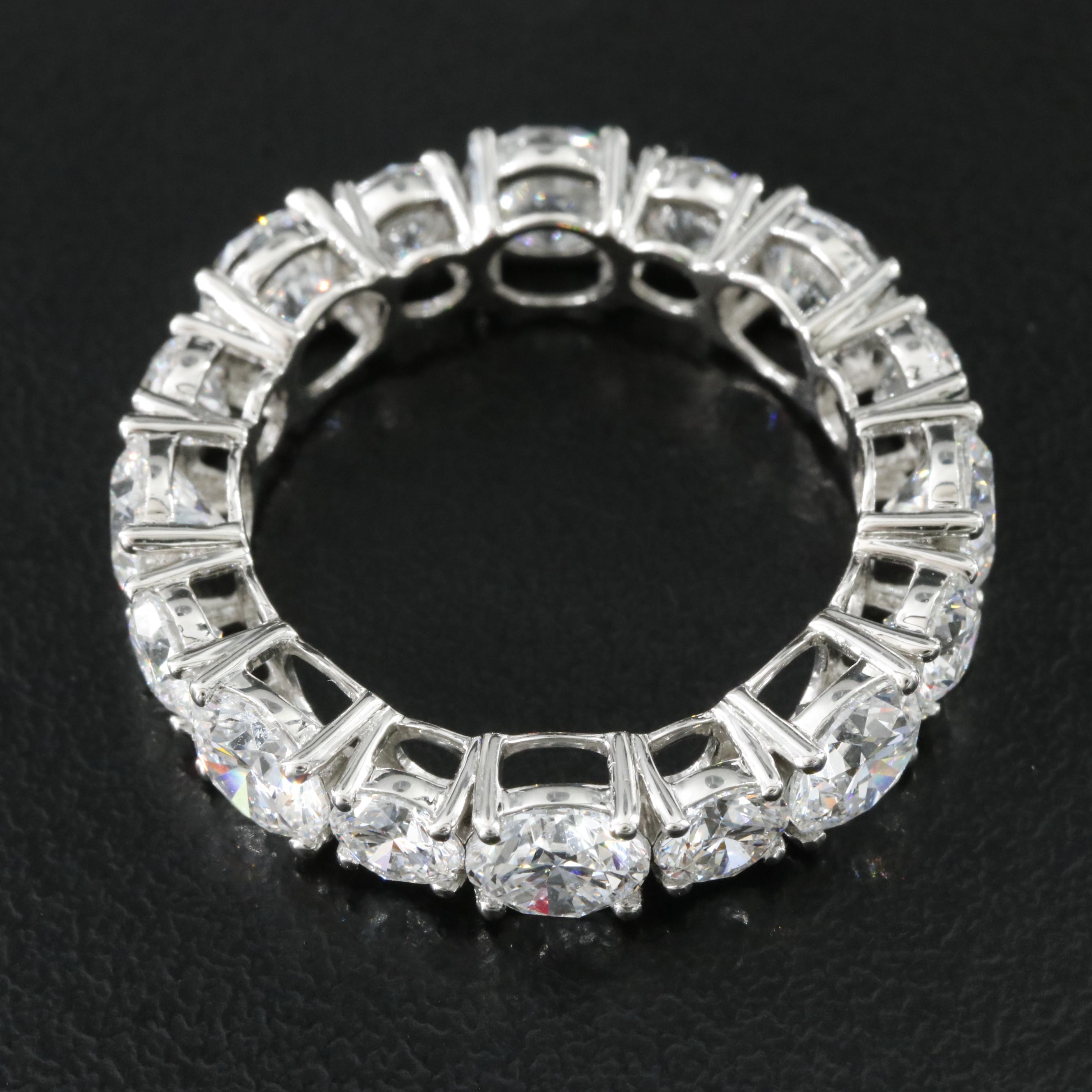 Platinum 6.43 CTW Lab Grown Diamond Eternity Band