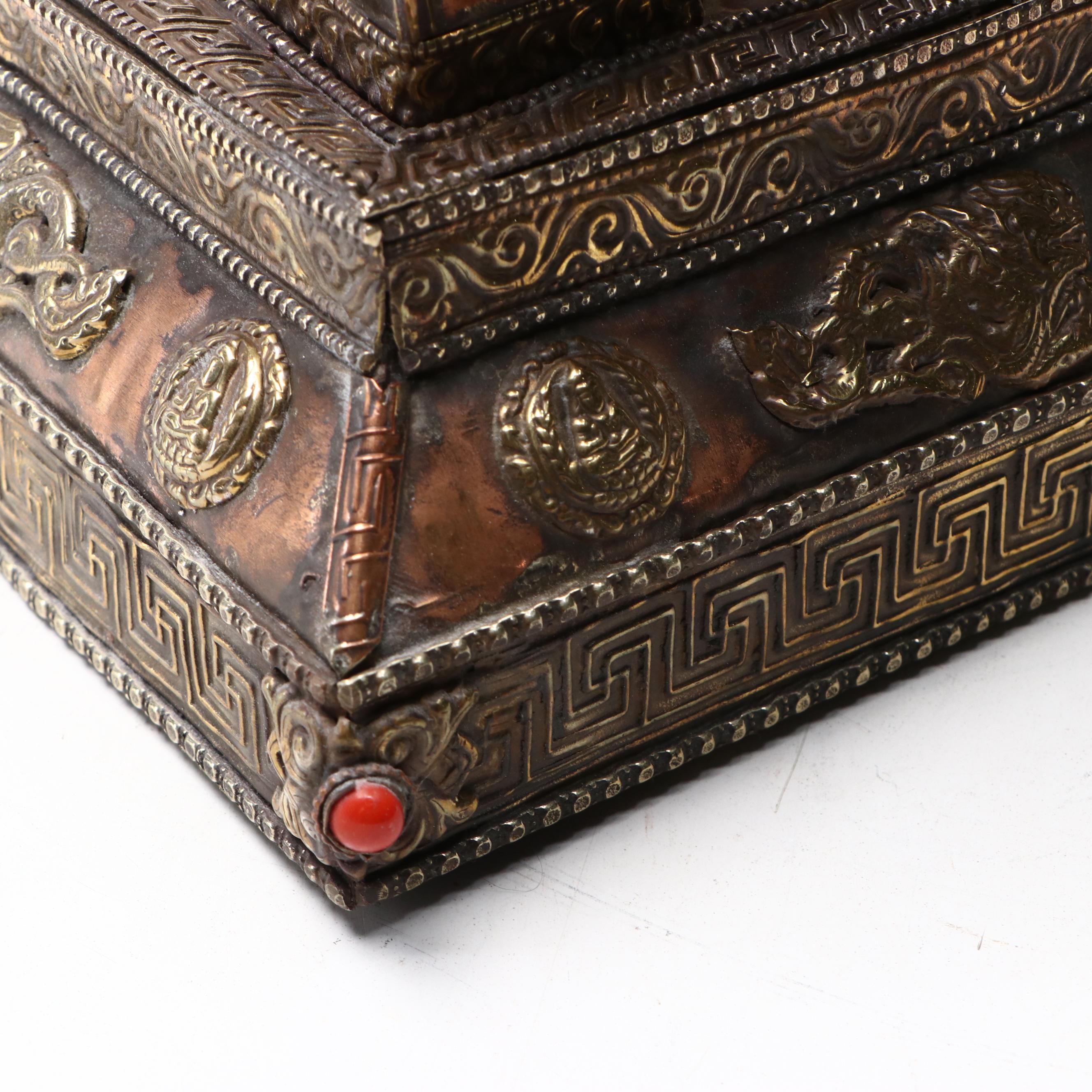 Tibetan Buddhist Prayer Wheel with Temple Stand