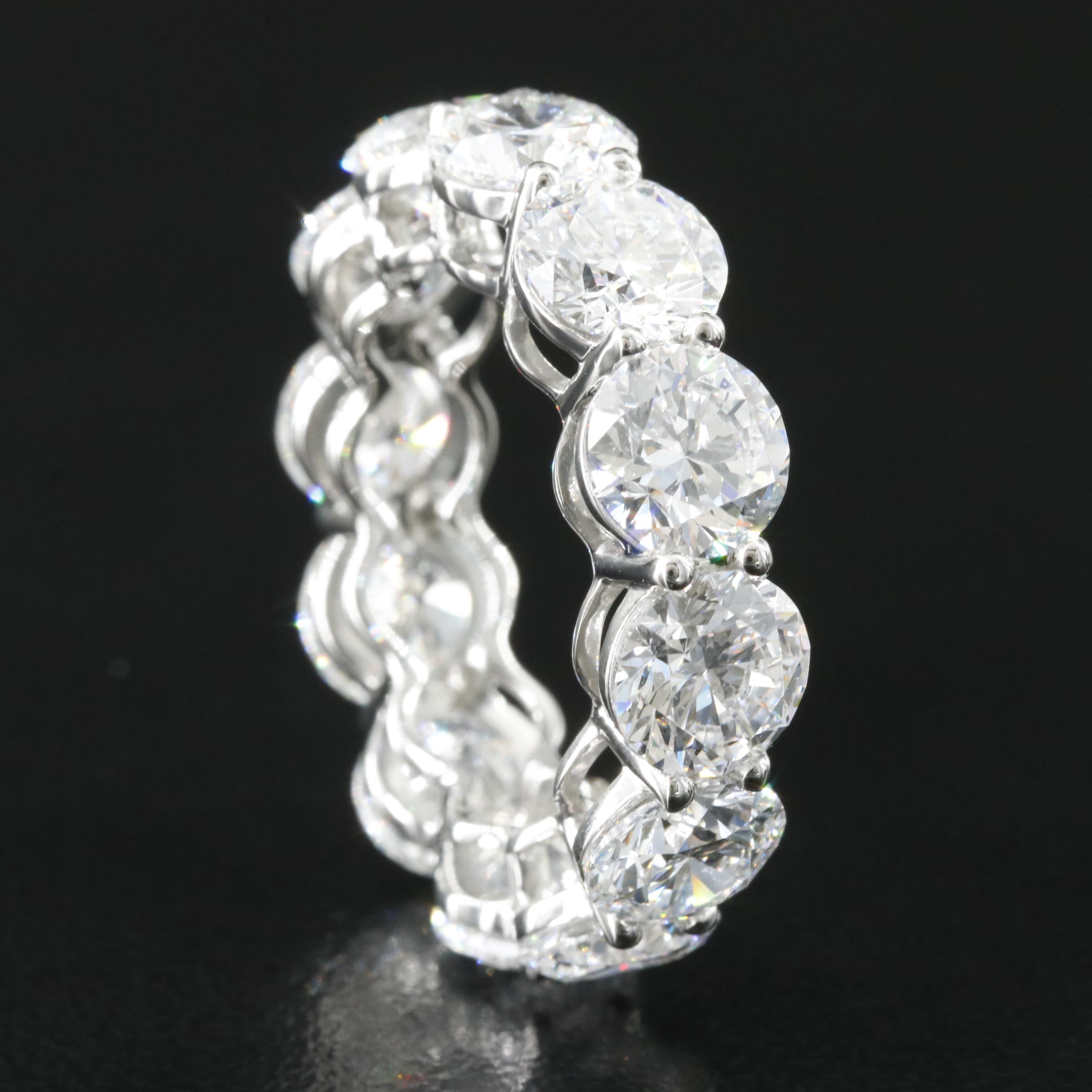Platinum 12.90 CTW Lab Grown Diamond Eternity Band