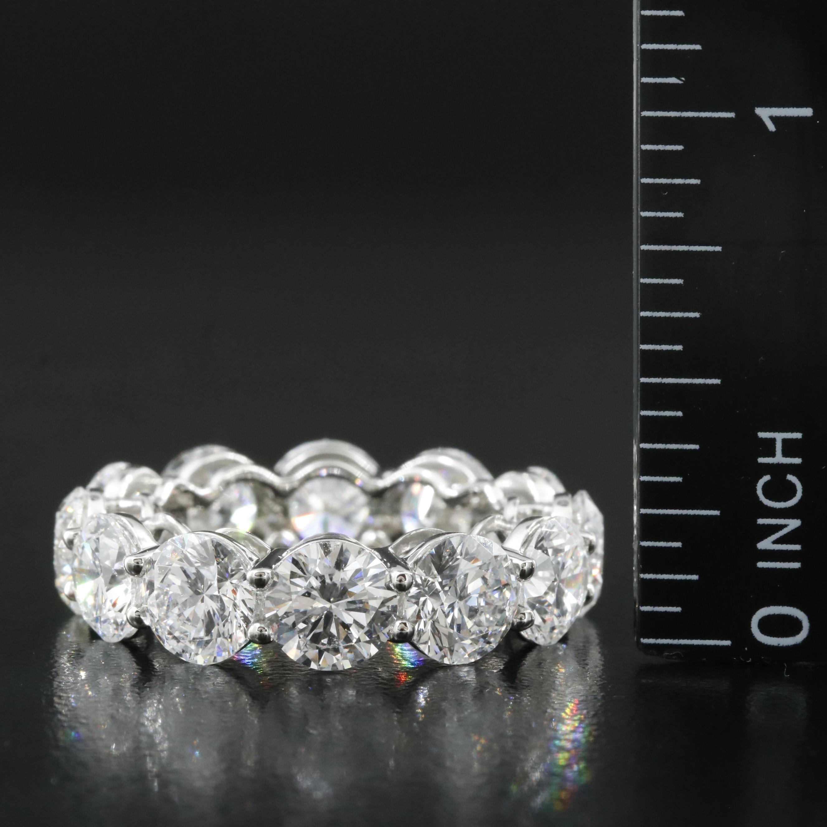 Platinum 12.90 CTW Lab Grown Diamond Eternity Band