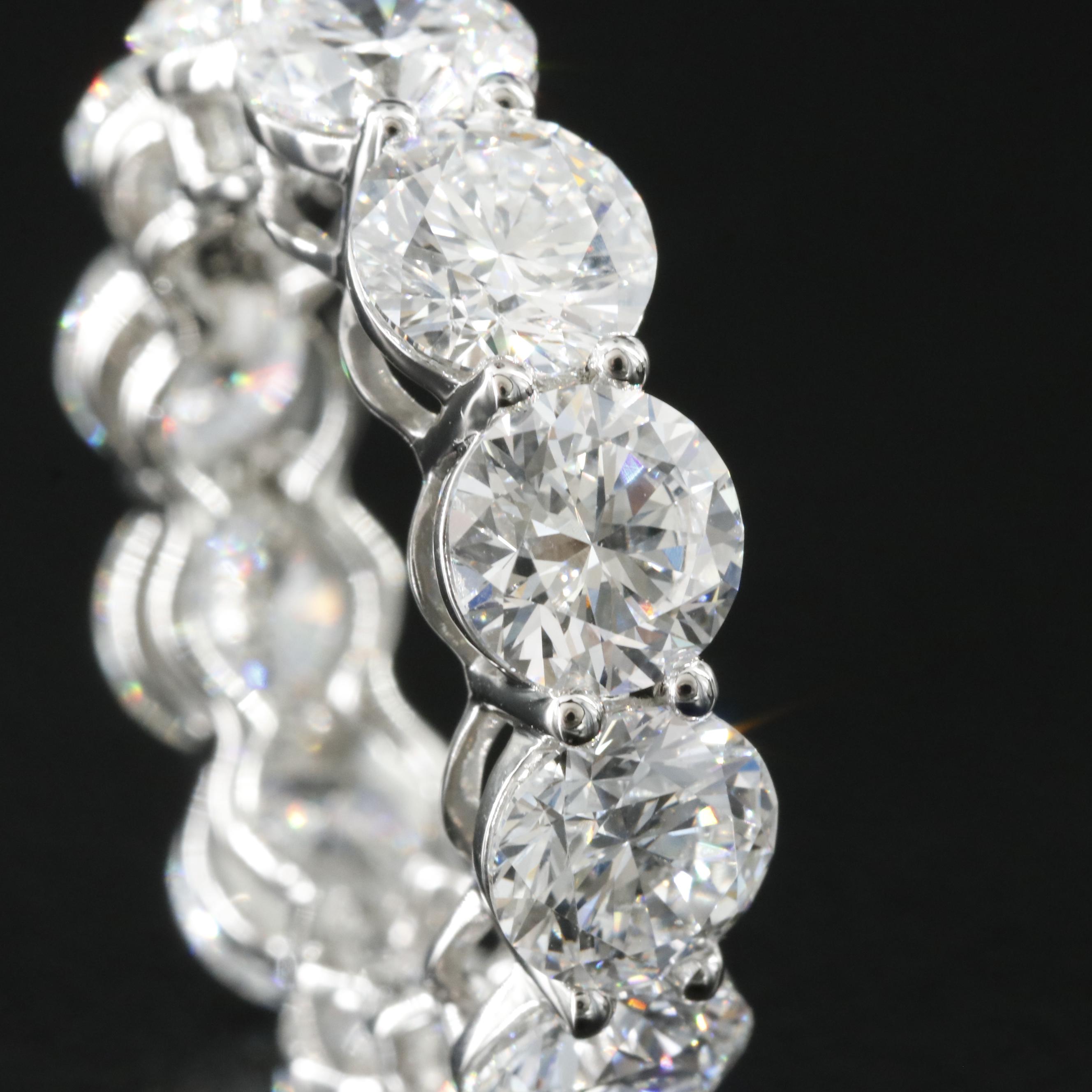 Platinum 12.90 CTW Lab Grown Diamond Eternity Band