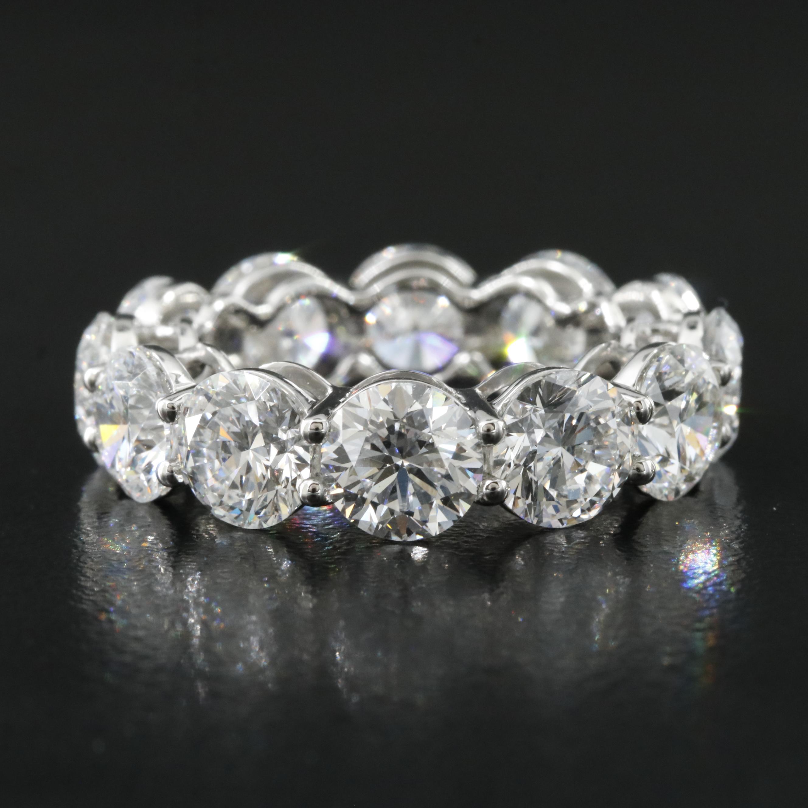 Platinum 12.90 CTW Lab Grown Diamond Eternity Band