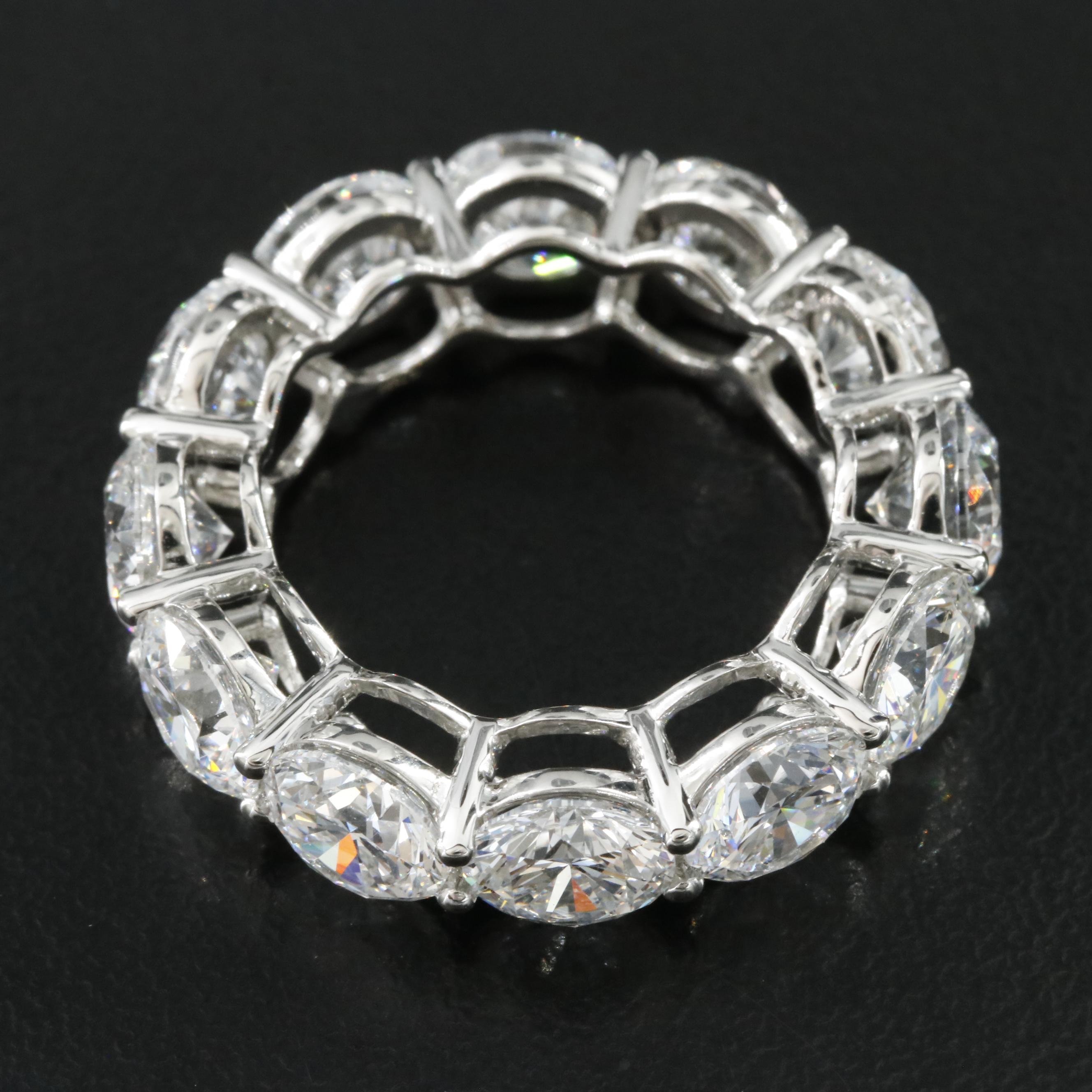 Platinum 12.90 CTW Lab Grown Diamond Eternity Band
