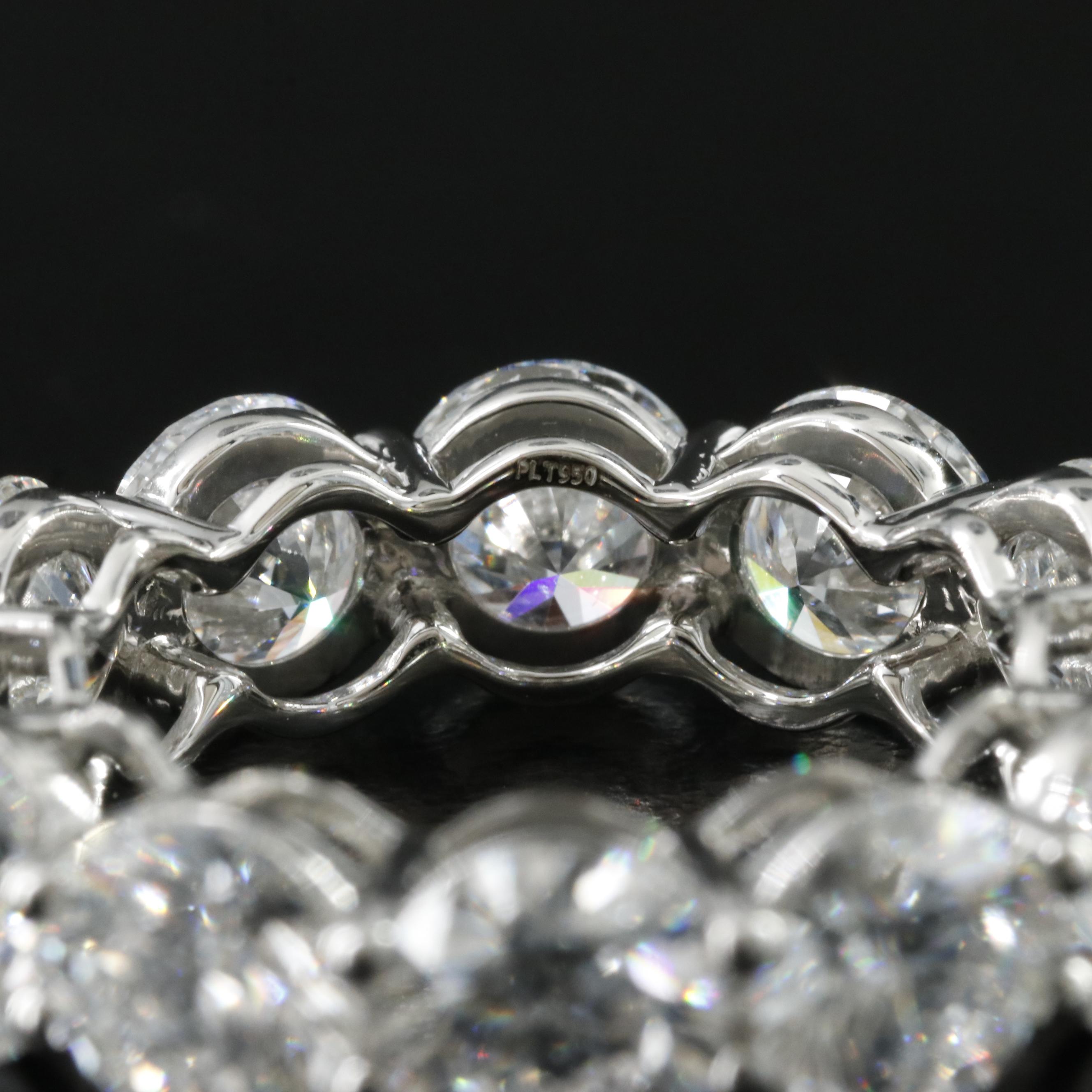 Platinum 12.90 CTW Lab Grown Diamond Eternity Band