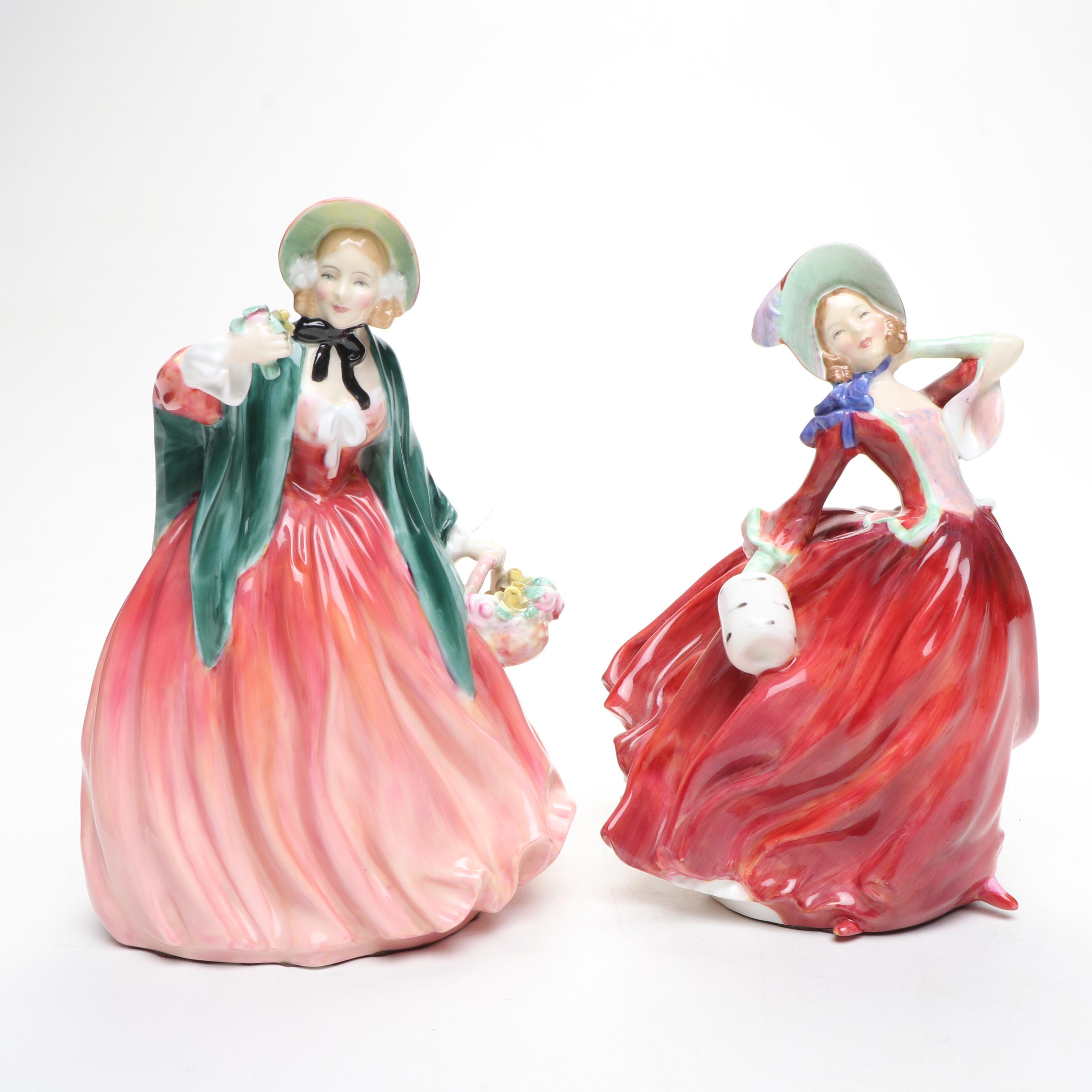 Royal Doulton Bone China and Florence Ceramics Porcelain Figurines