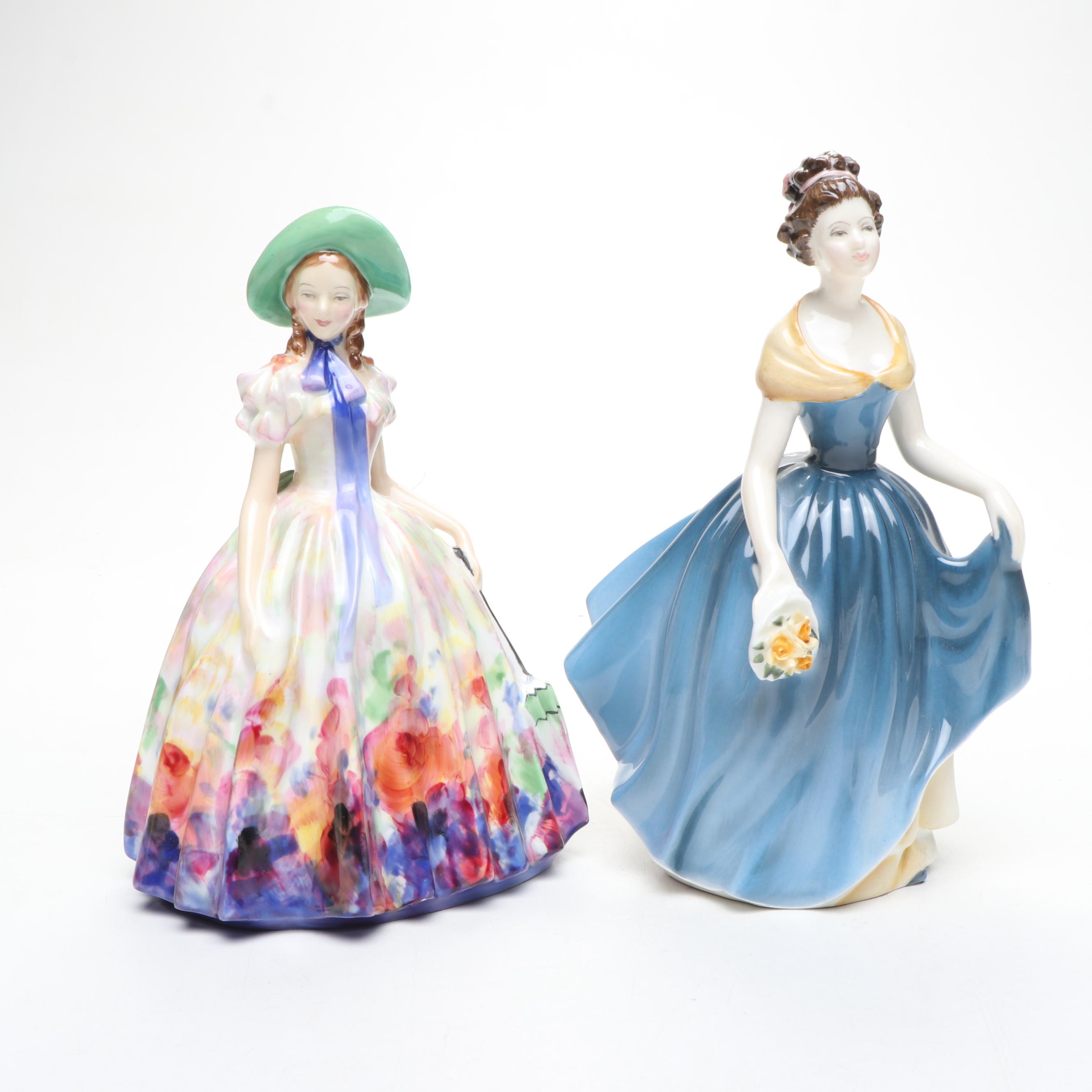 Royal Doulton Bone China and Florence Ceramics Porcelain Figurines