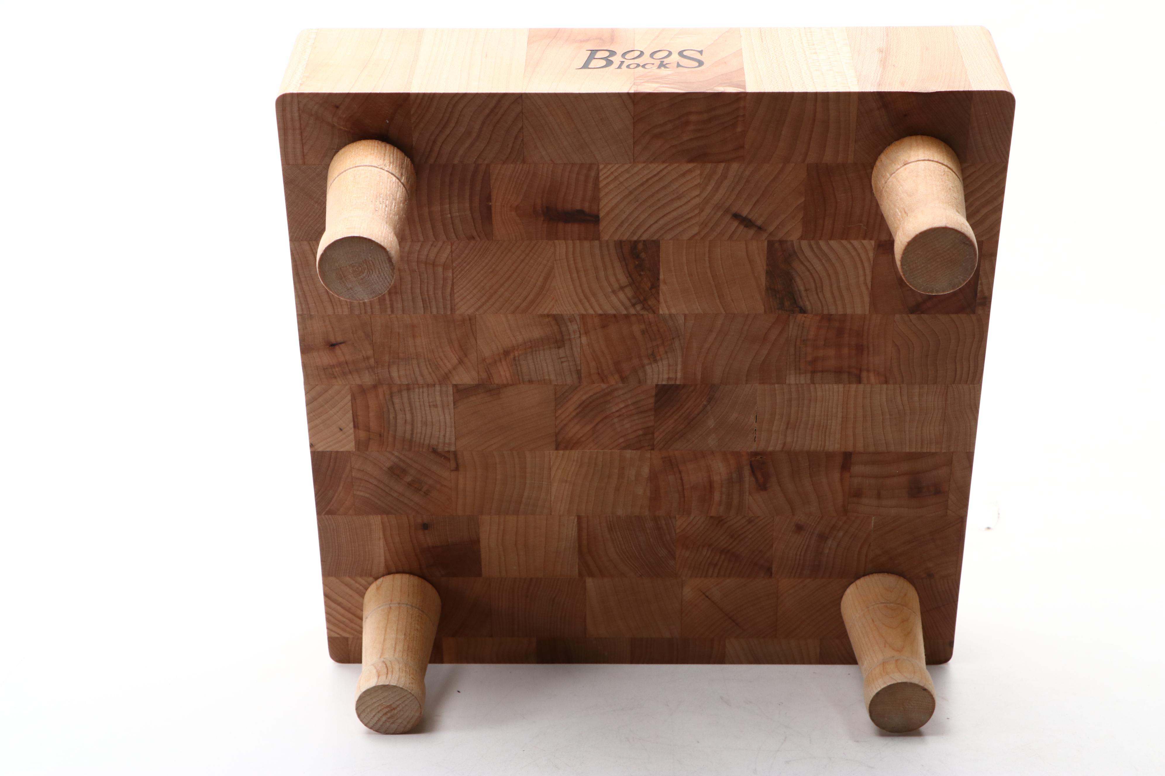 Boos Block, Siamese Teak with Other Handcrafted Wooden Serving Boards and Tray