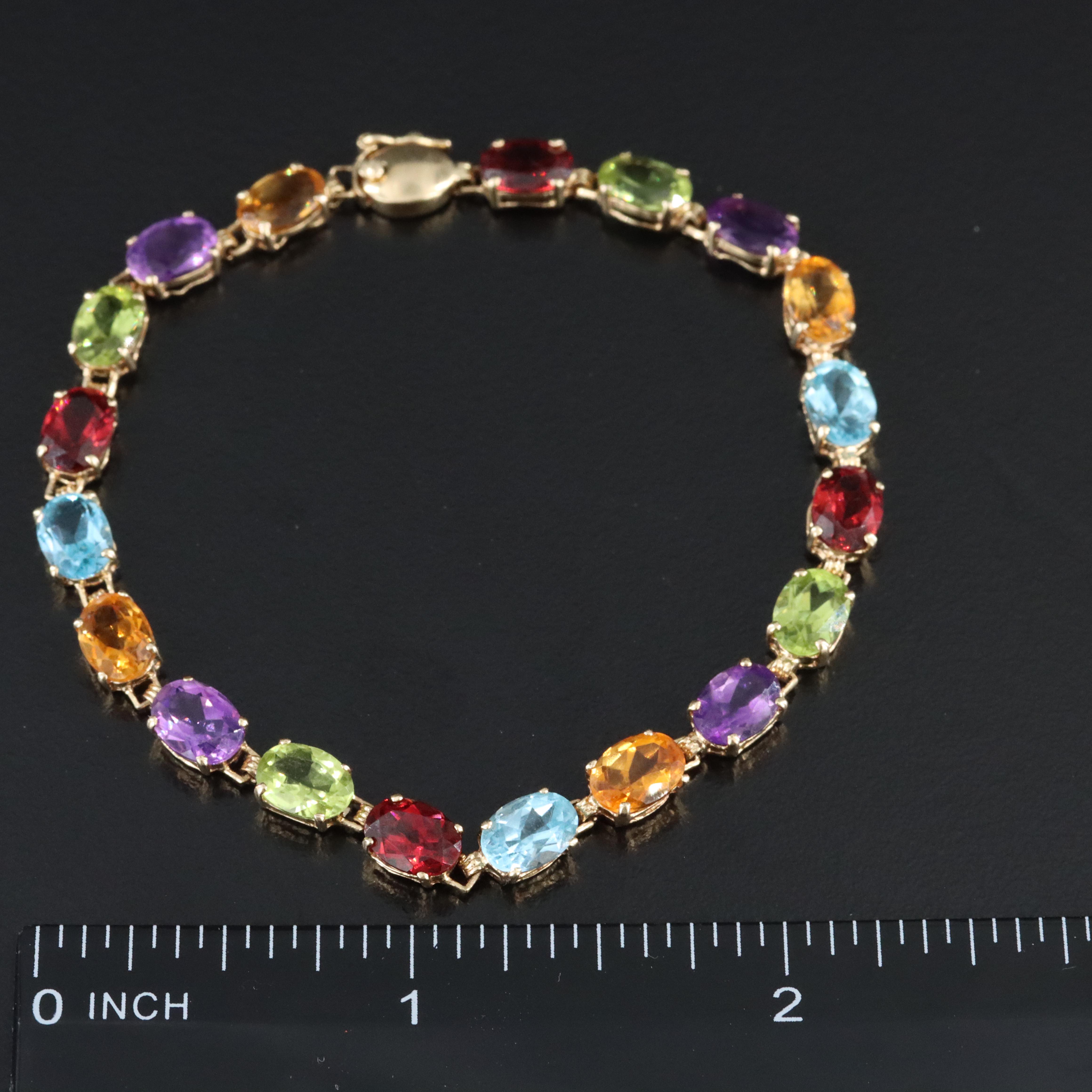 14K Gemstone Bracelet