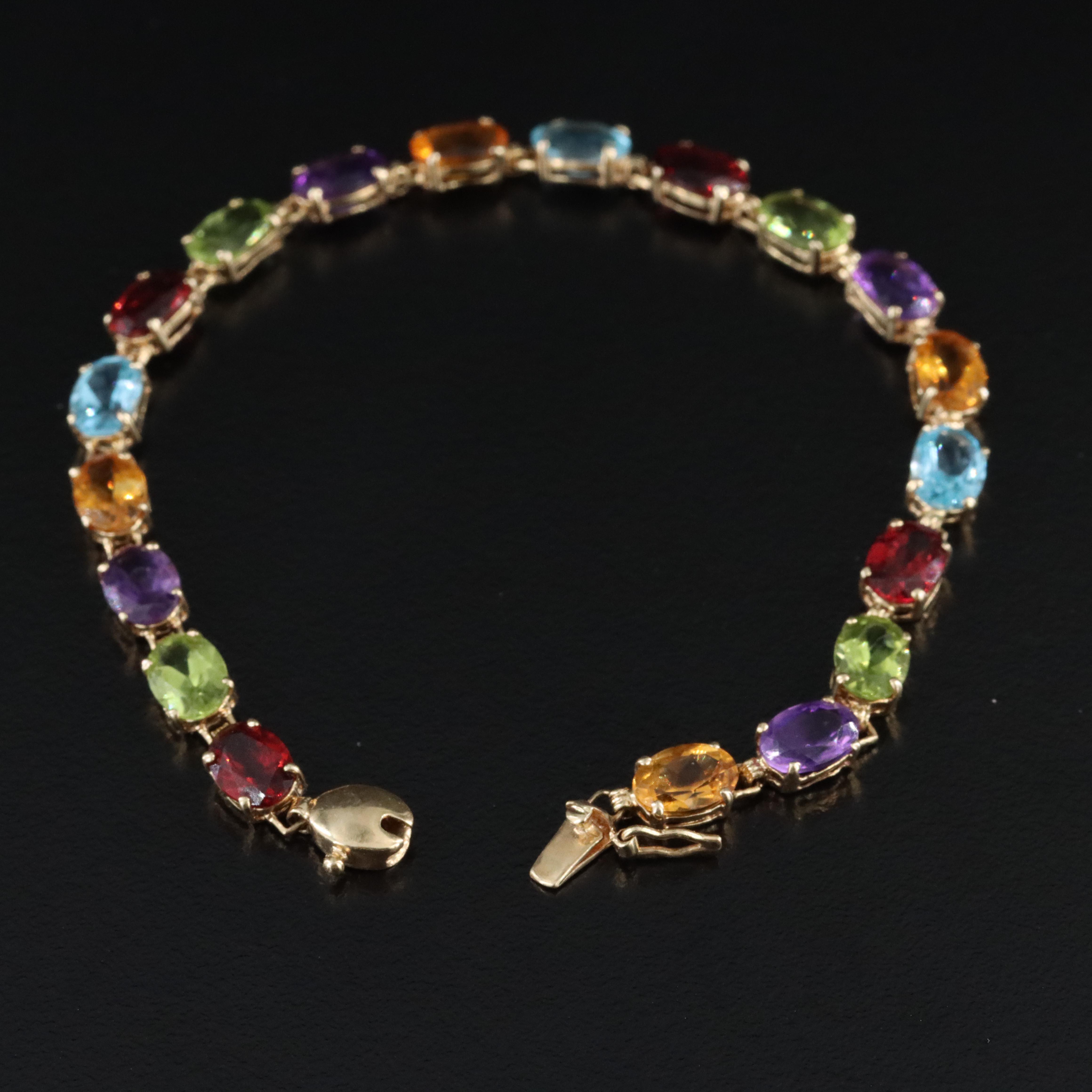 14K Gemstone Bracelet