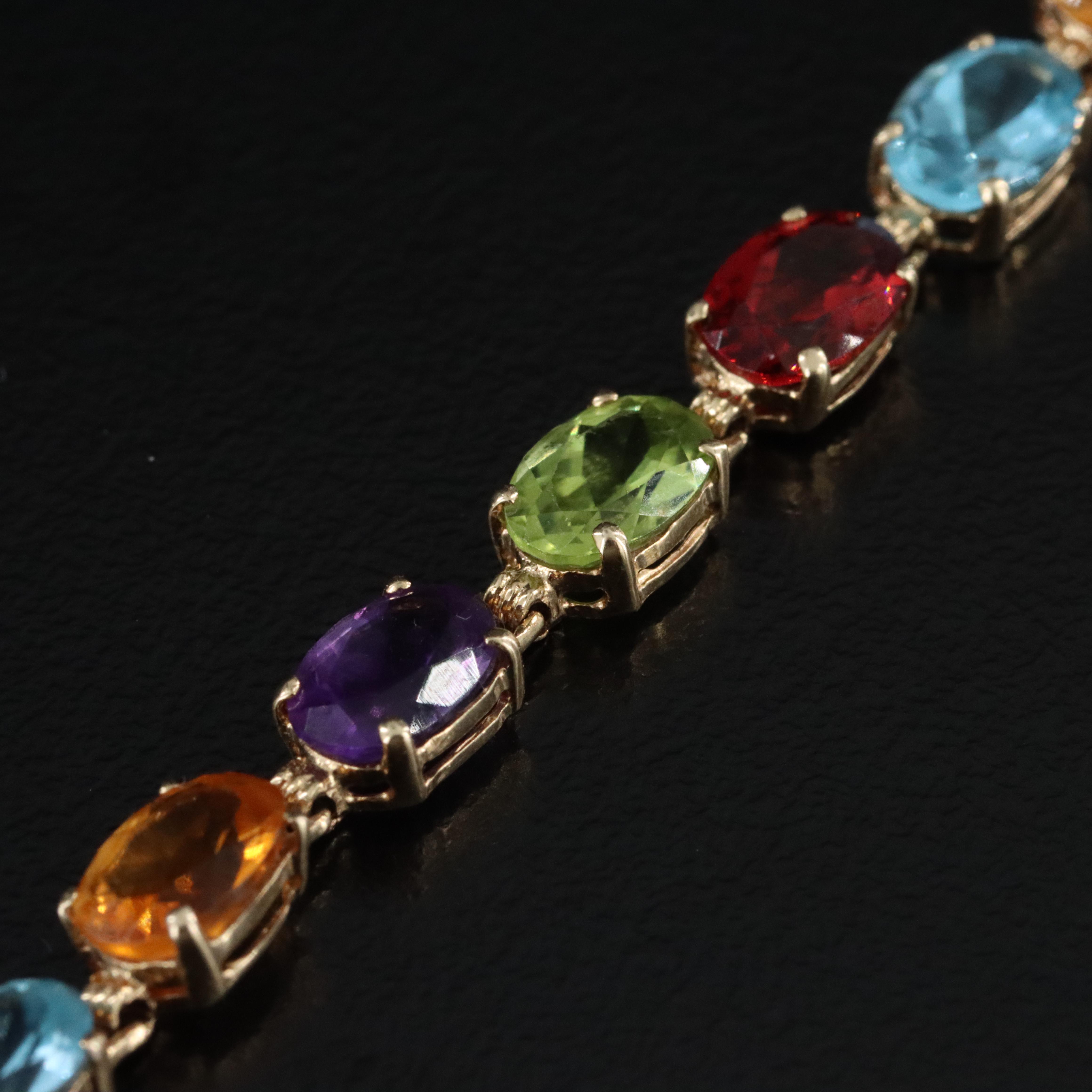 14K Gemstone Bracelet