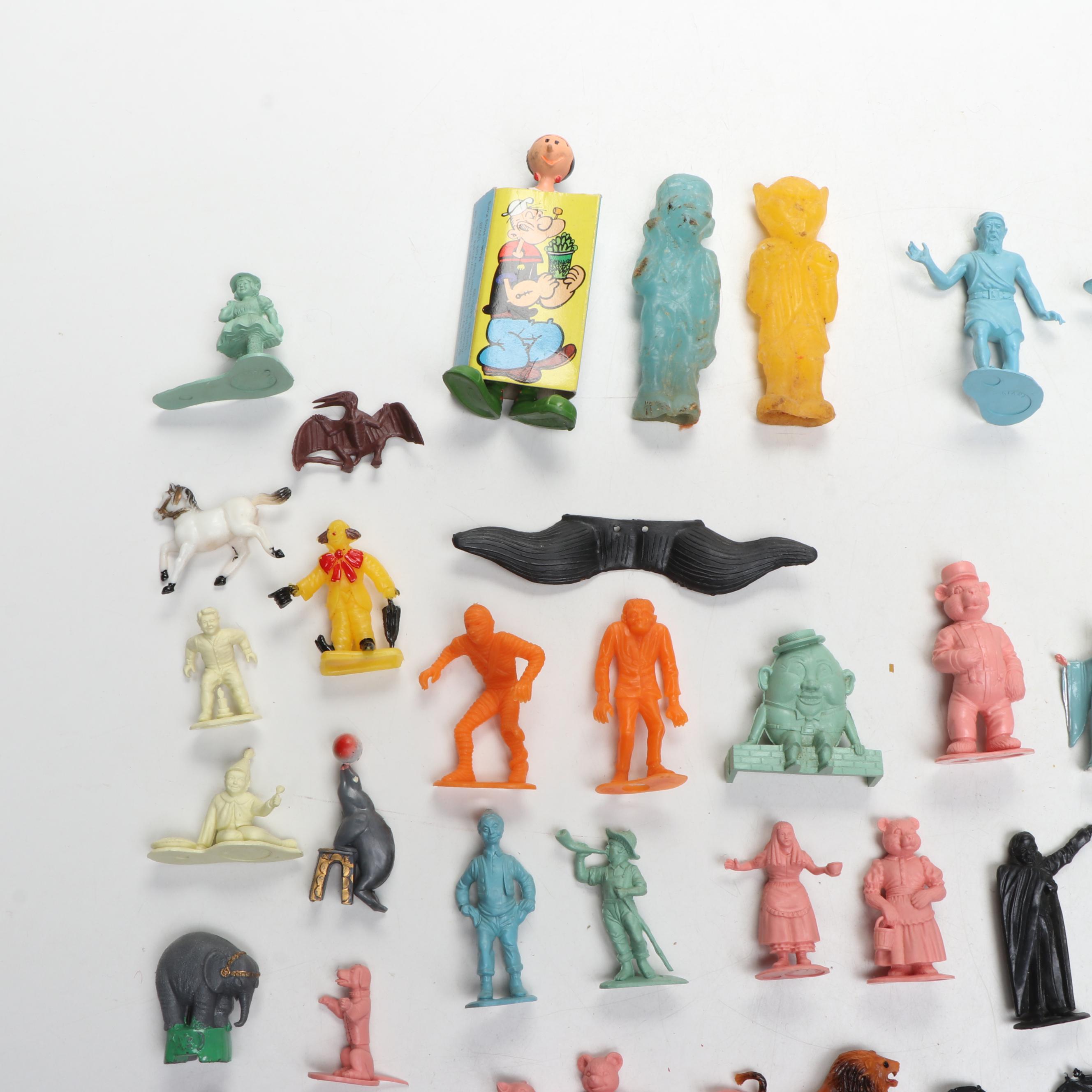 Disney, Popeye, and Other Vintage Assorted Miniature Figurines