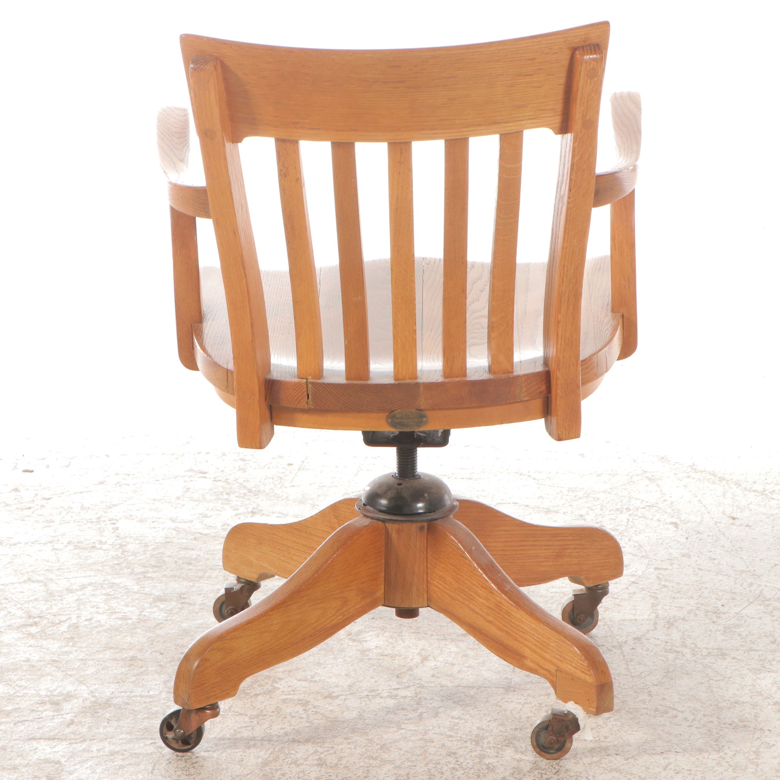 Oak Office Chair, Mid-20th Century