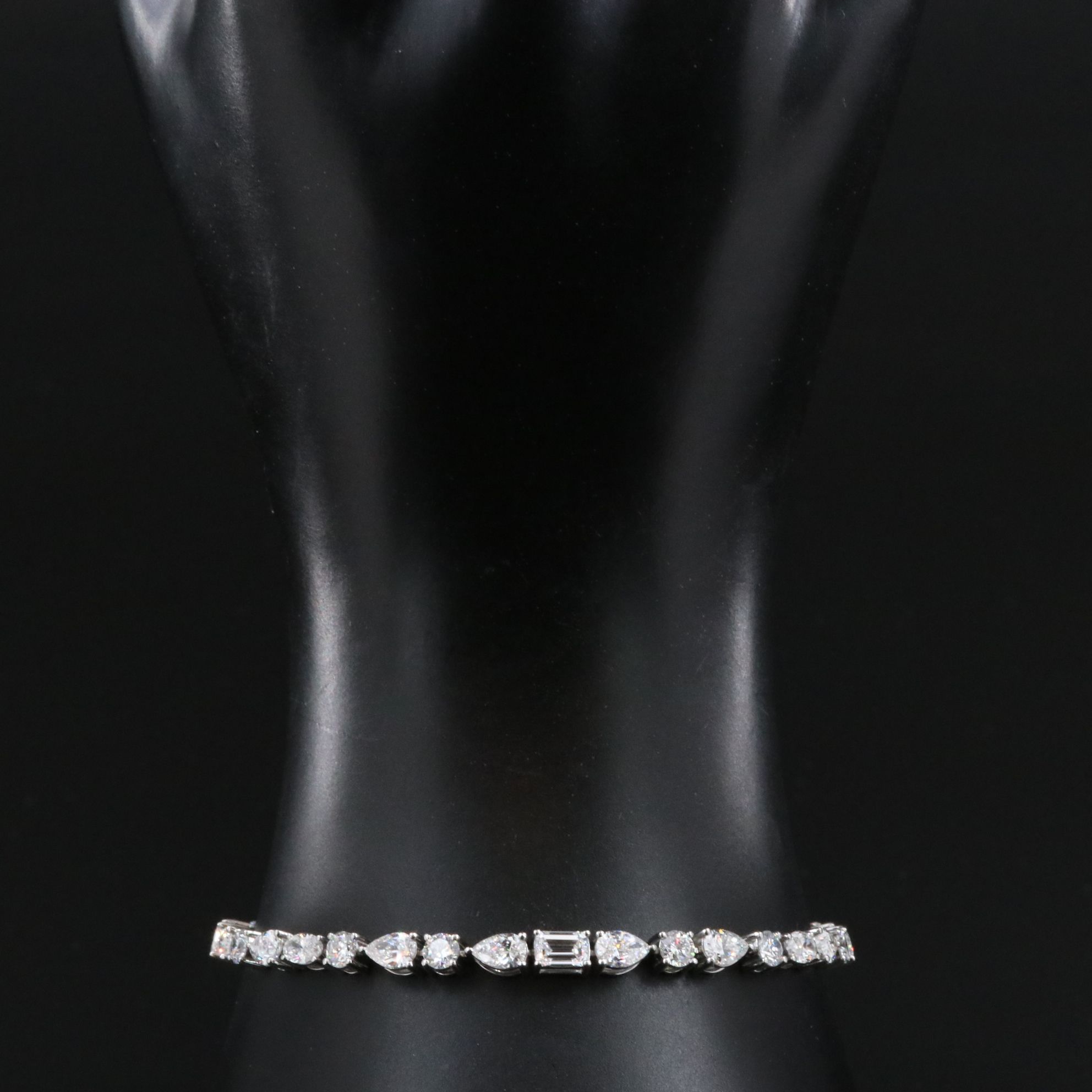 Platinum 8.18 CTW Lab Grown Diamond Line Bracelet