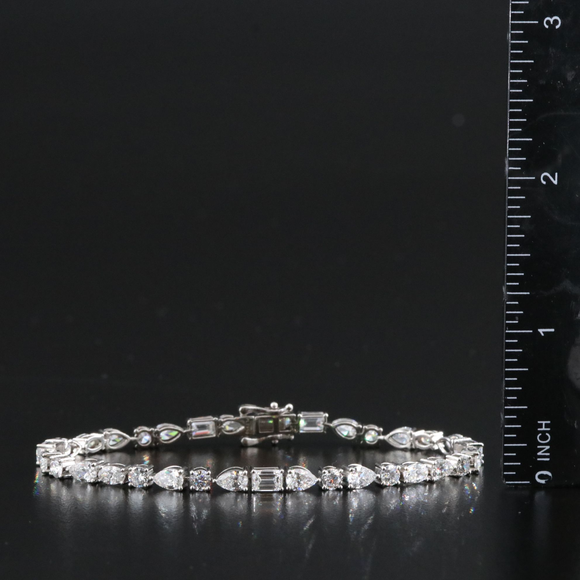Platinum 8.18 CTW Lab Grown Diamond Line Bracelet