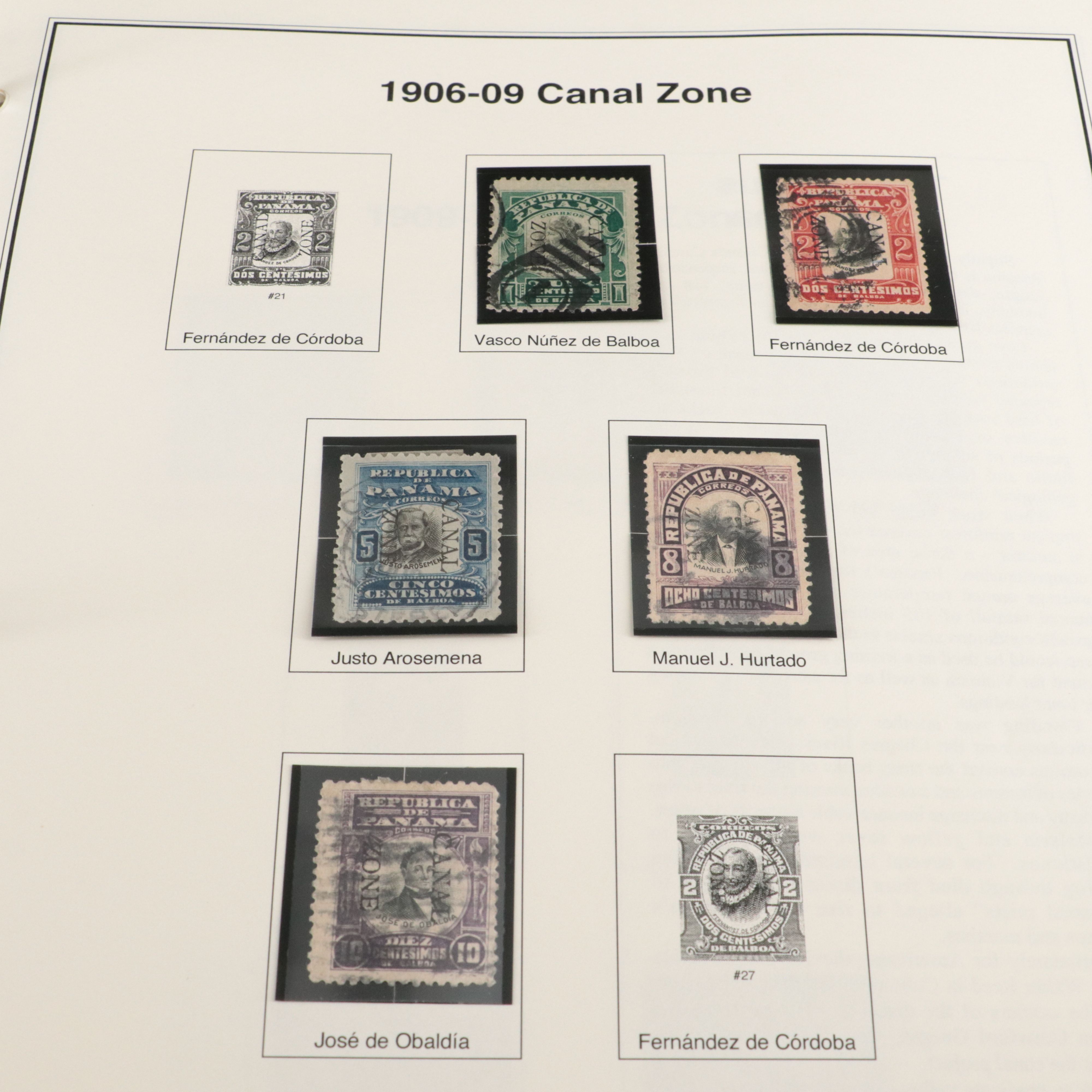 Canal Zone Postage Stamp Collection and U.S. Plate Block Collection