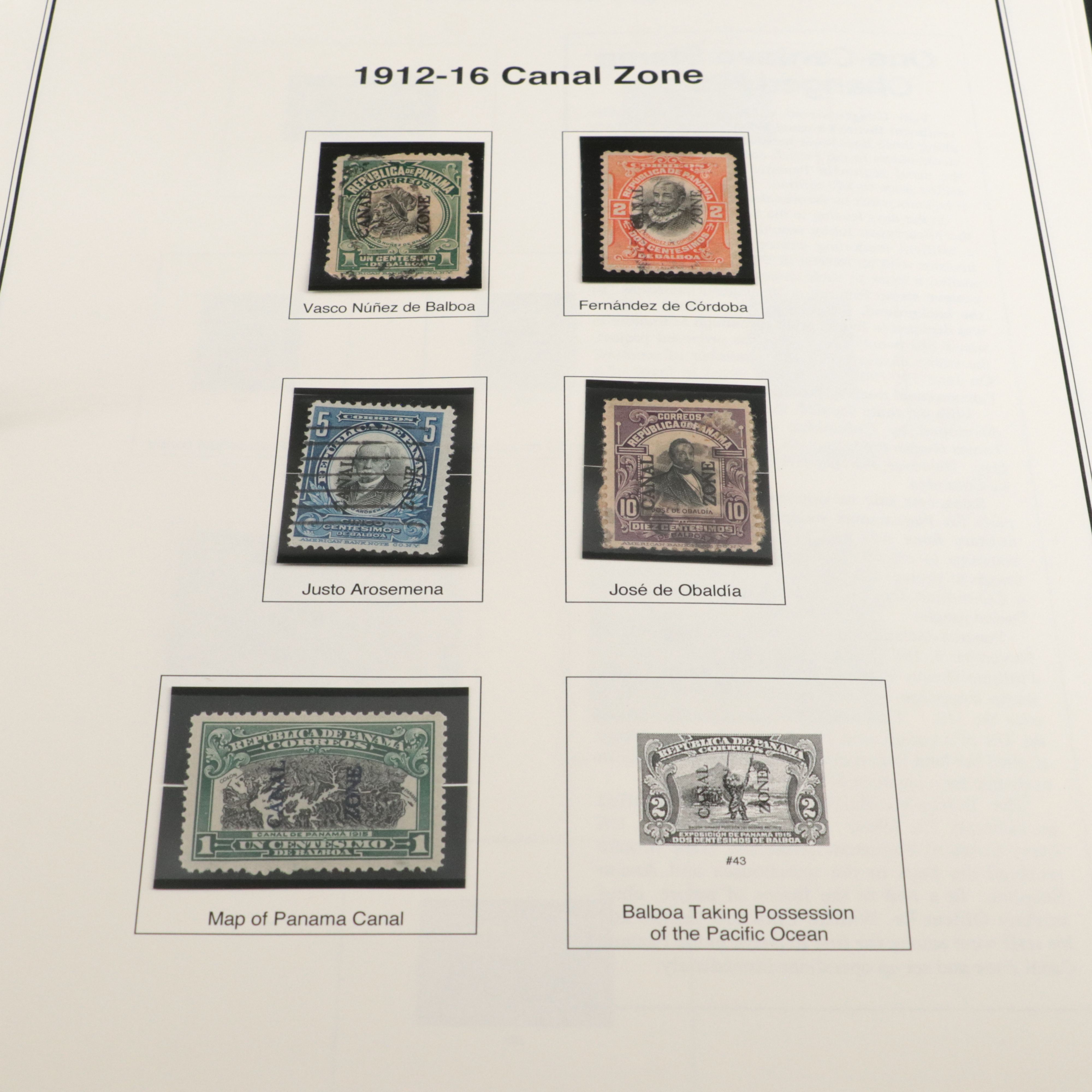 Canal Zone Postage Stamp Collection and U.S. Plate Block Collection
