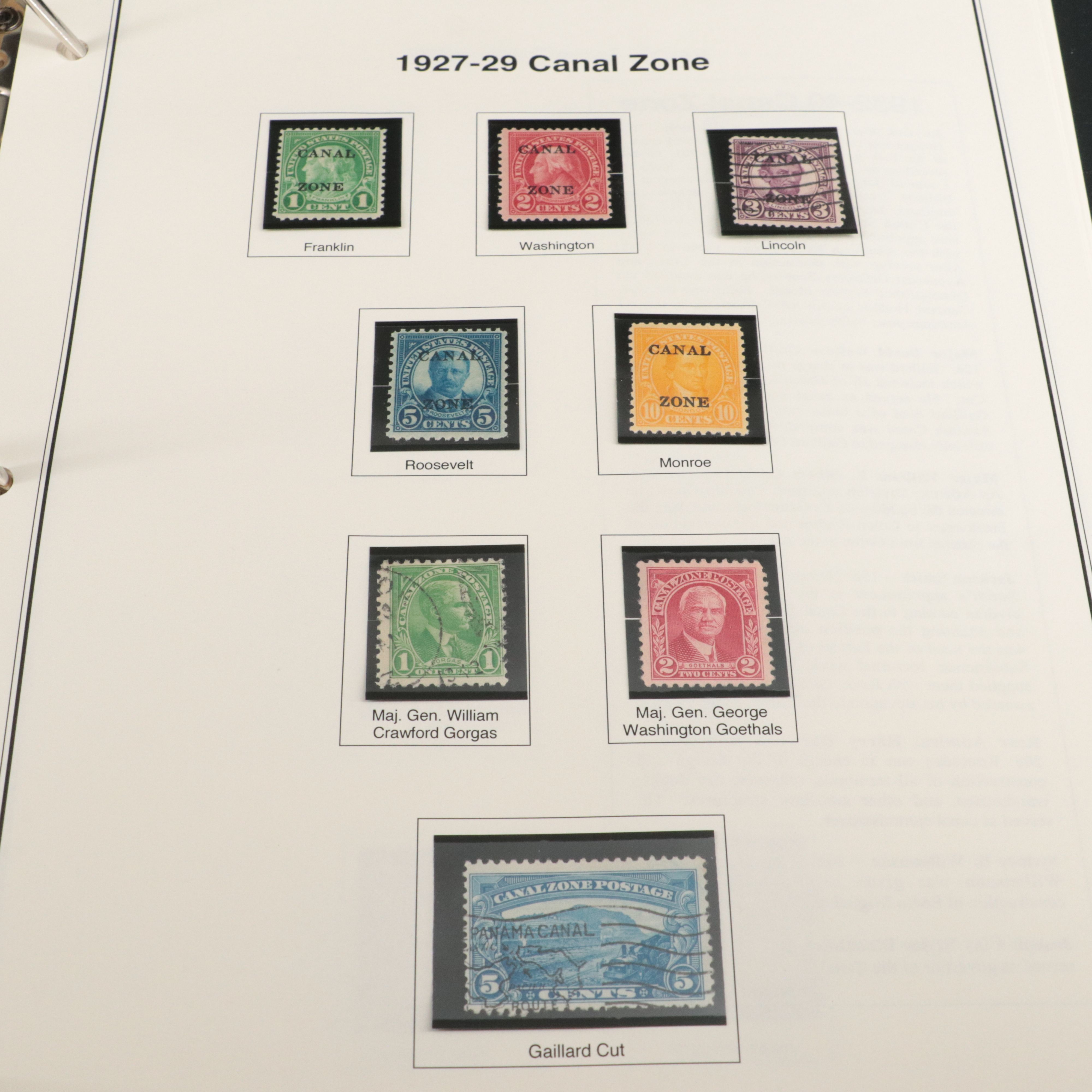 Canal Zone Postage Stamp Collection and U.S. Plate Block Collection