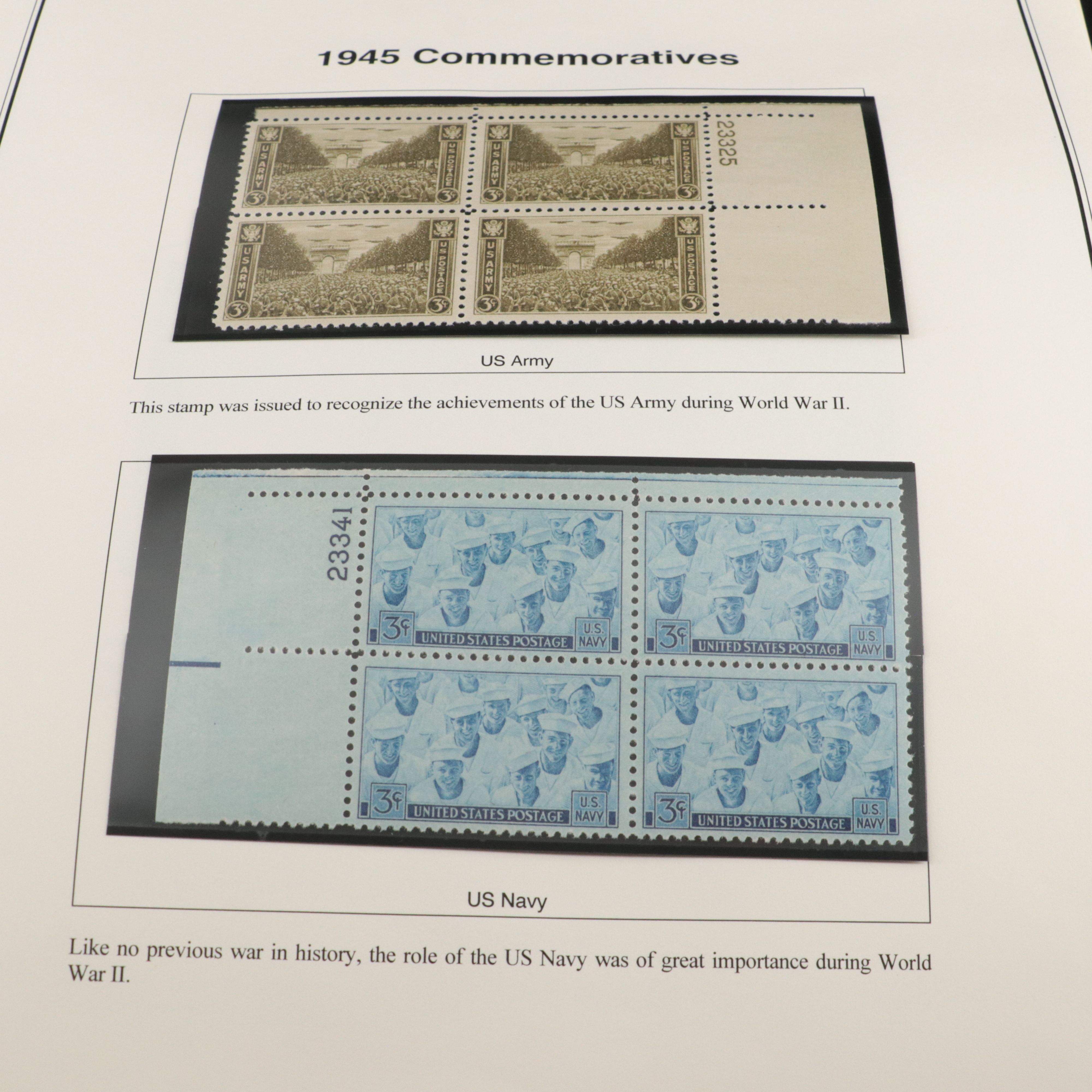 Canal Zone Postage Stamp Collection and U.S. Plate Block Collection