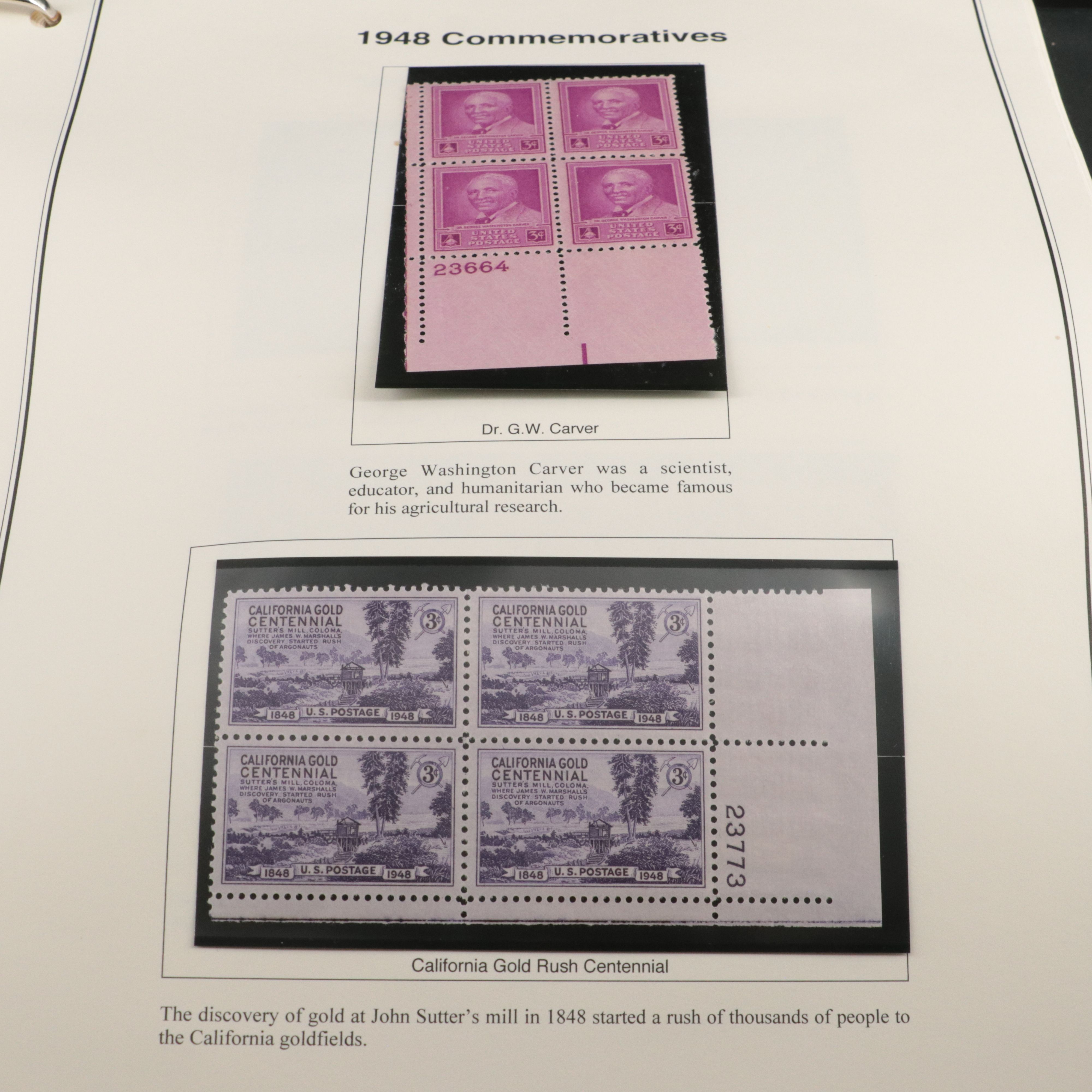 Canal Zone Postage Stamp Collection and U.S. Plate Block Collection