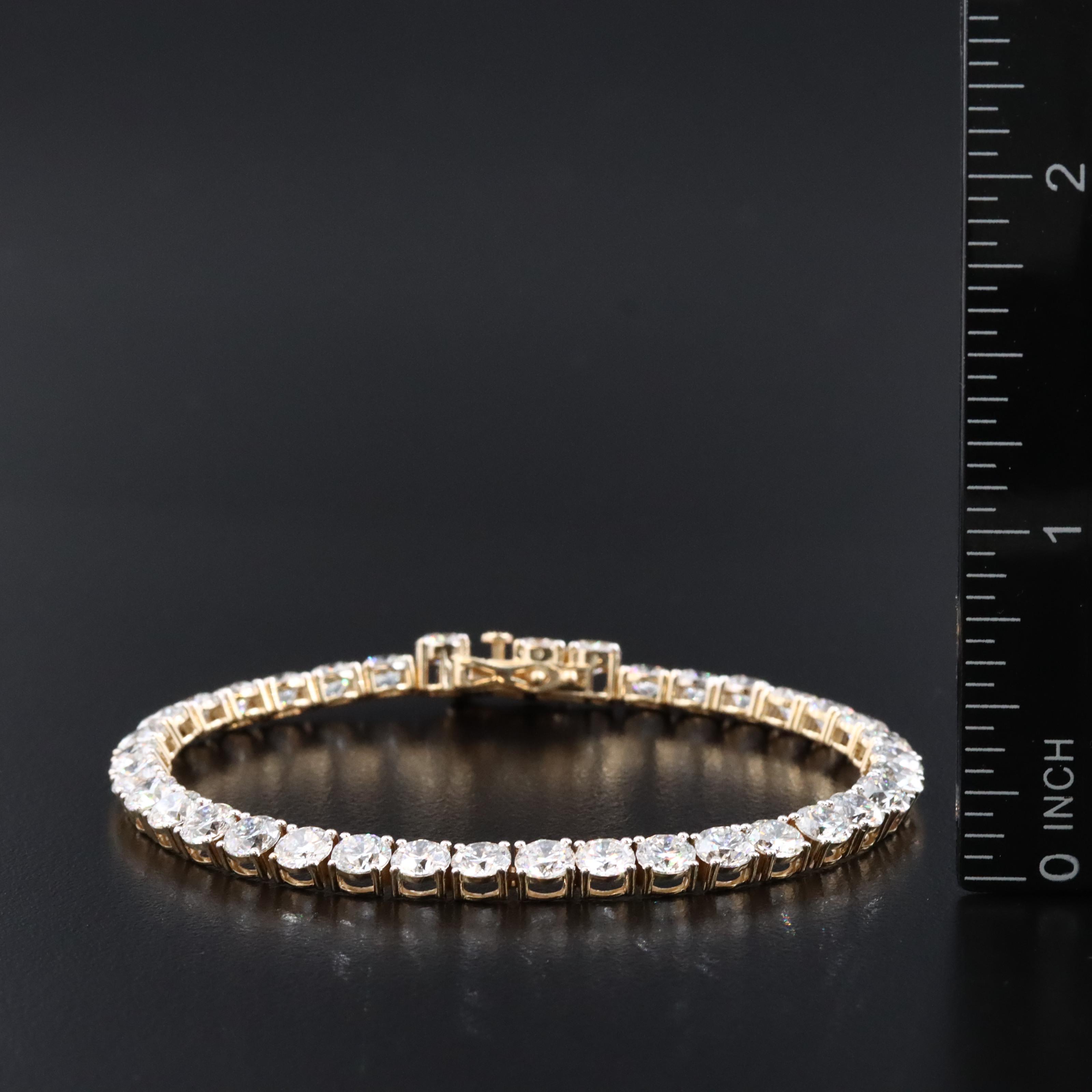 14K 12.54 CTW Lab Grown Diamond Line Bracelet