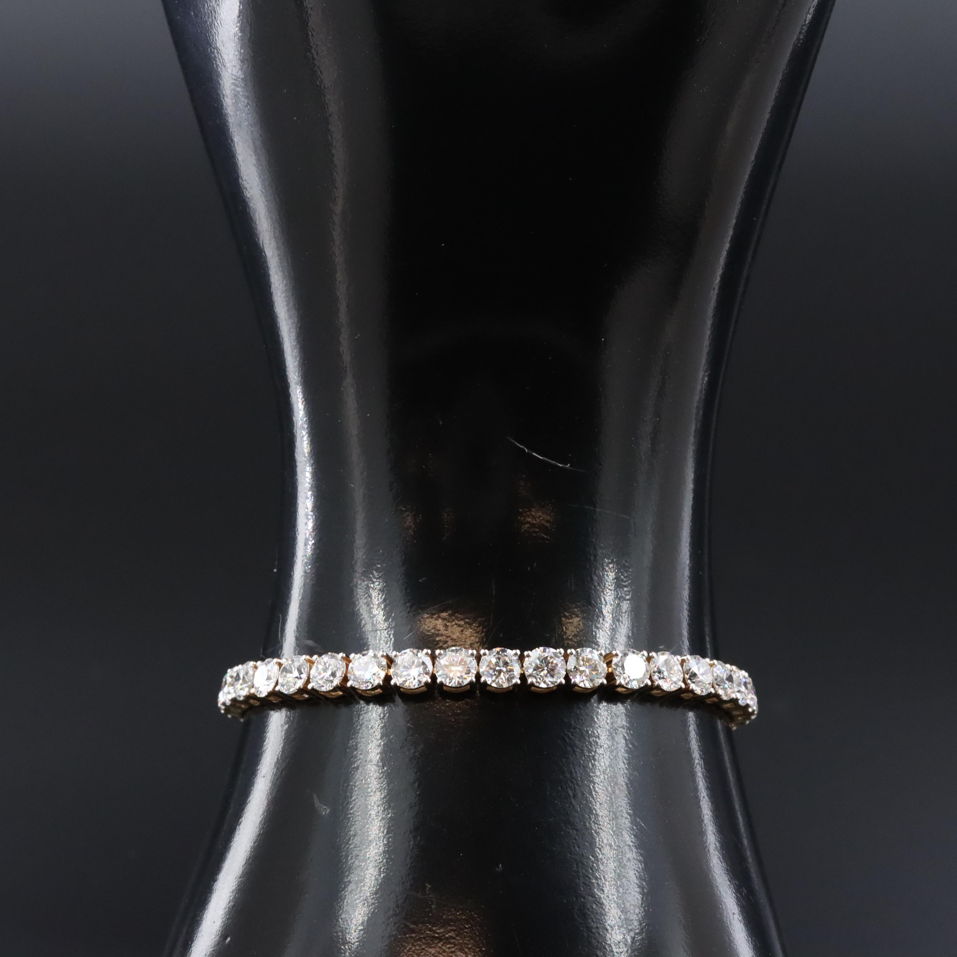 14K 12.54 CTW Lab Grown Diamond Line Bracelet