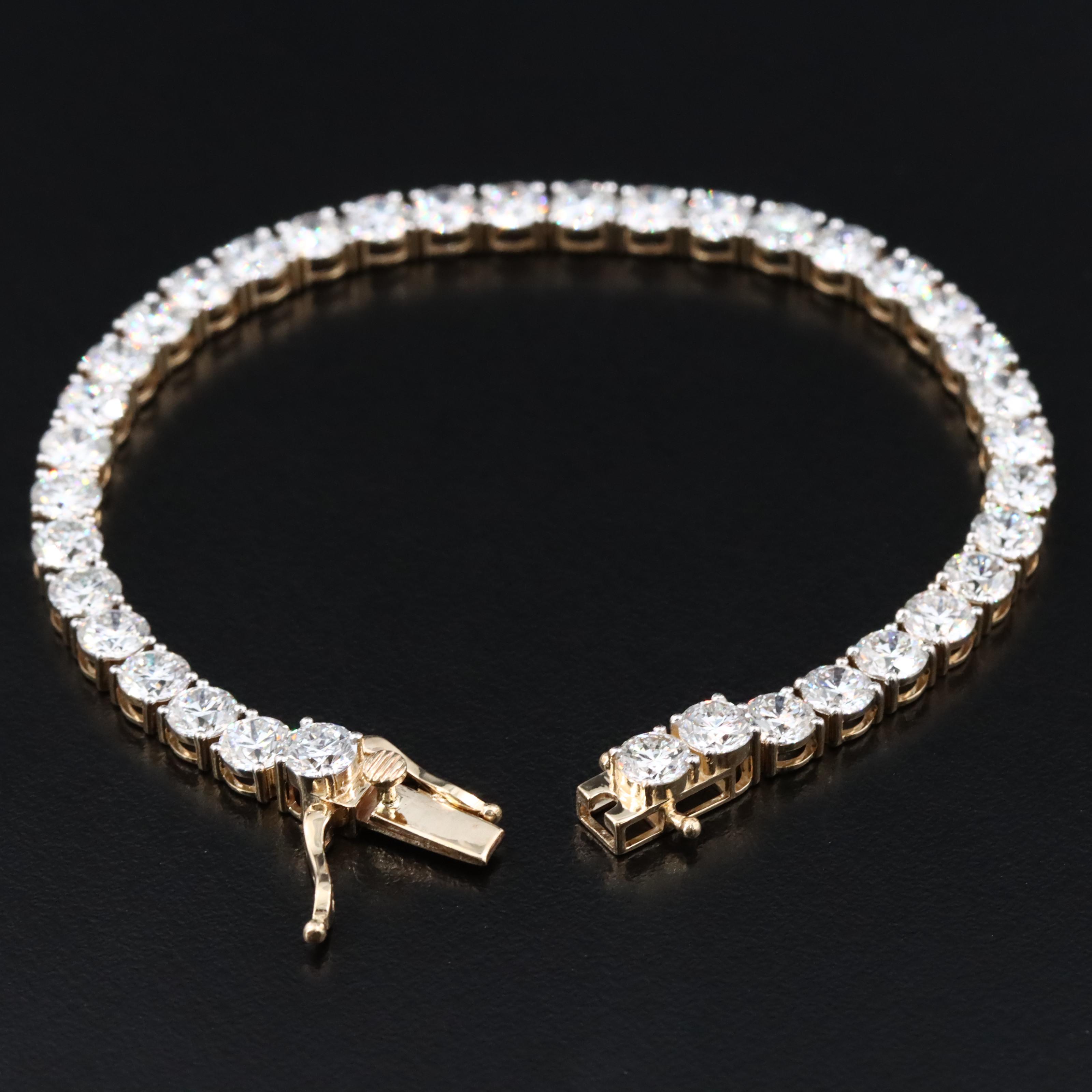 14K 12.54 CTW Lab Grown Diamond Line Bracelet