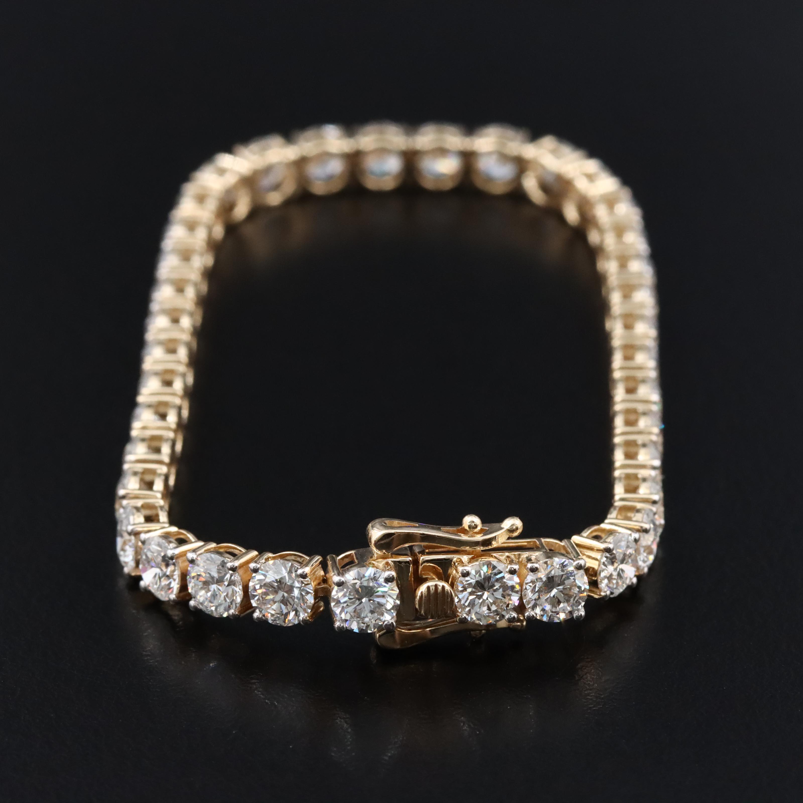 14K 12.54 CTW Lab Grown Diamond Line Bracelet