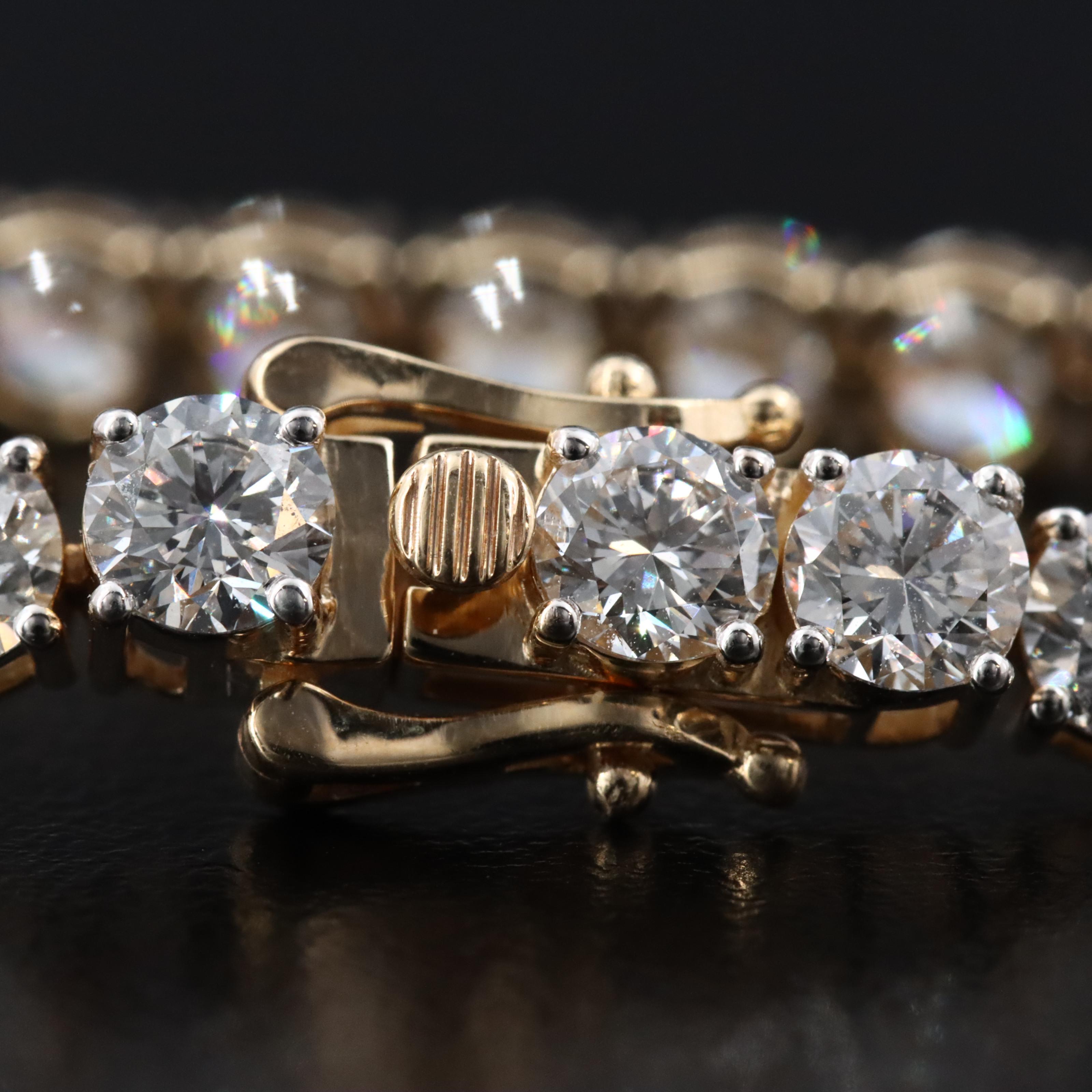 14K 12.54 CTW Lab Grown Diamond Line Bracelet