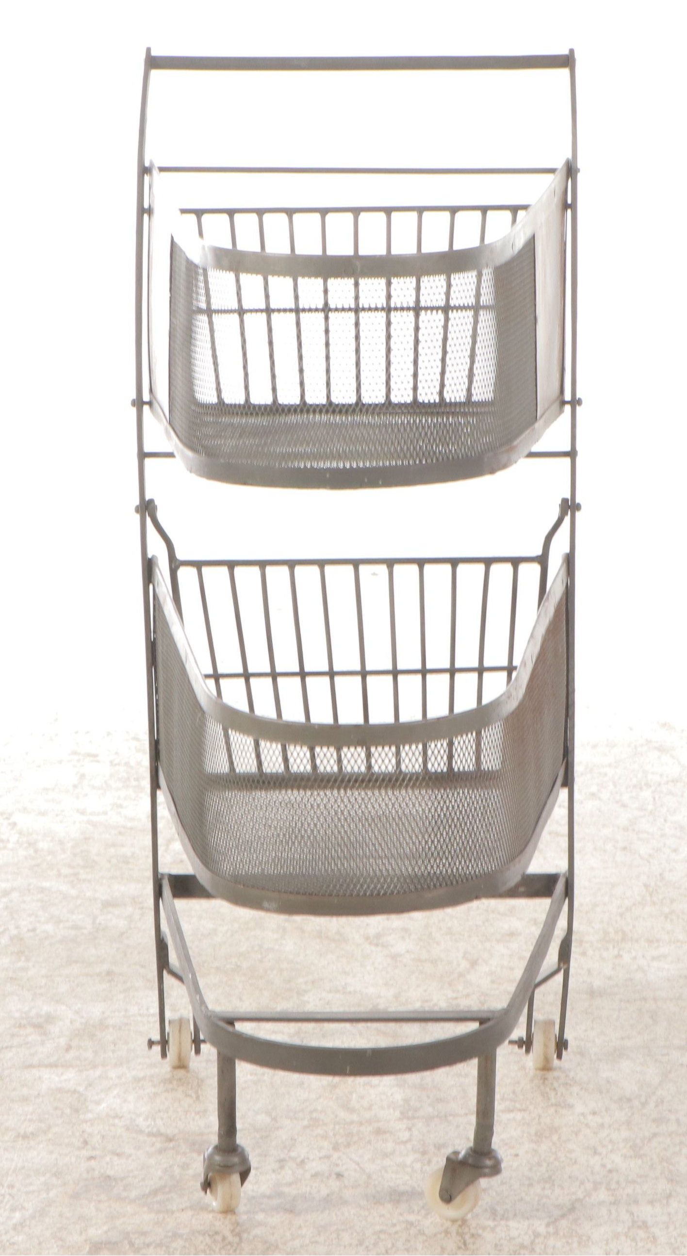Vintage Metal Mesh Utility Cart