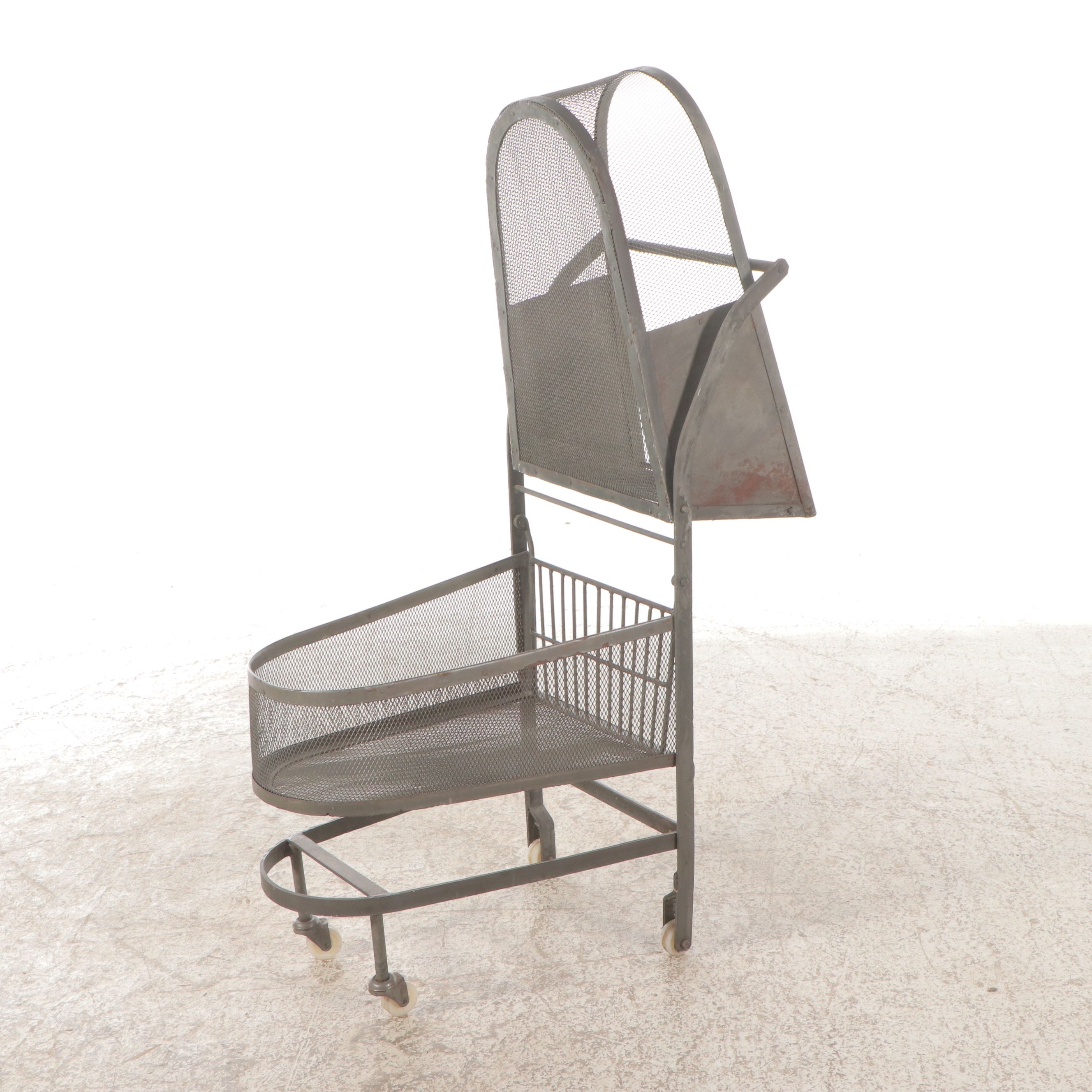 Vintage Metal Mesh Utility Cart