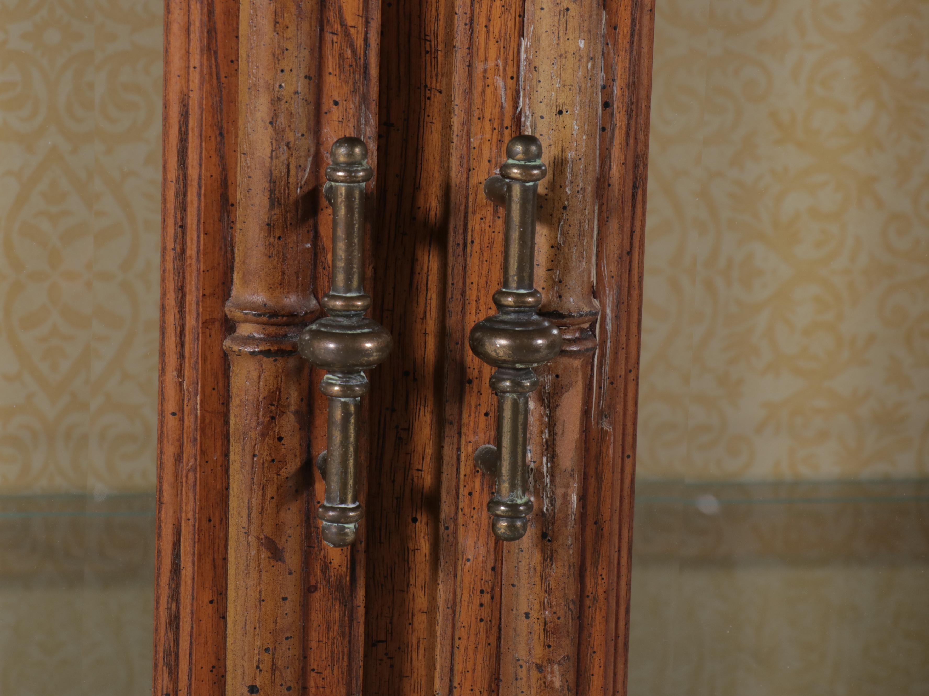 Stanley Furniture Faux Bamboo and Cane China Cabinet, Late 20th Century