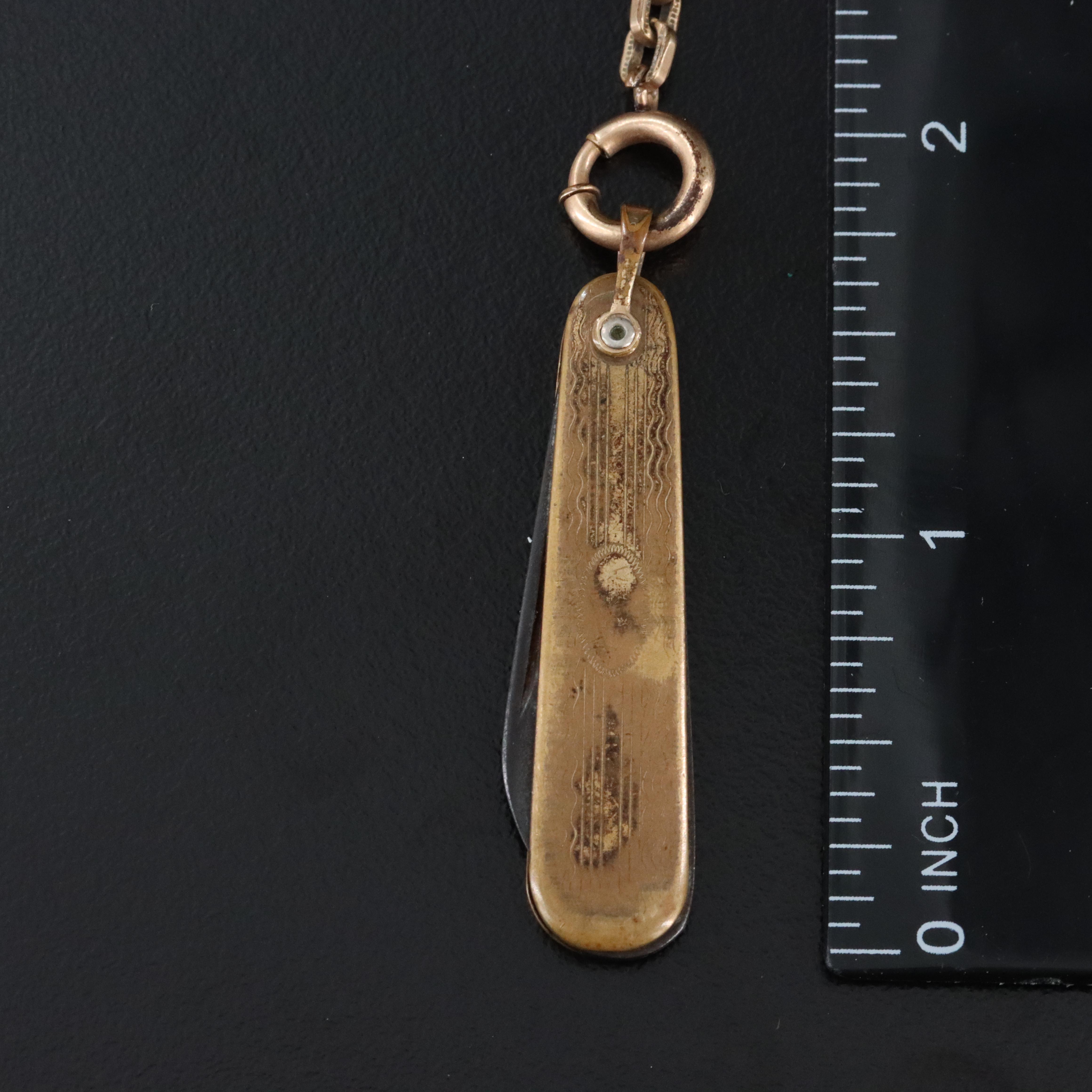 Vintage Watch Chains Including Bates & Bacon Pocket Knife Fob