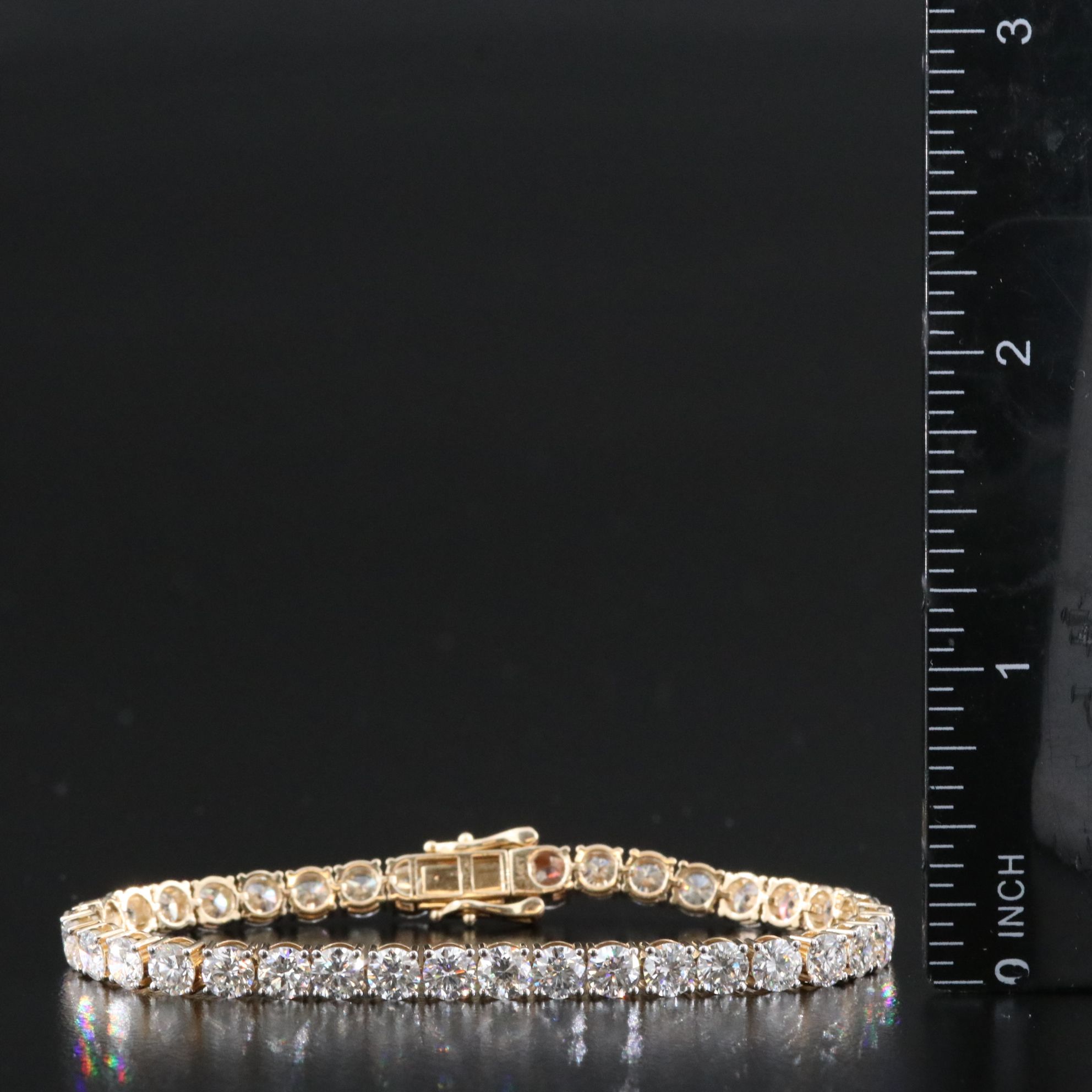 14K 12.62 CTW Lab Grown Diamond Line Bracelet