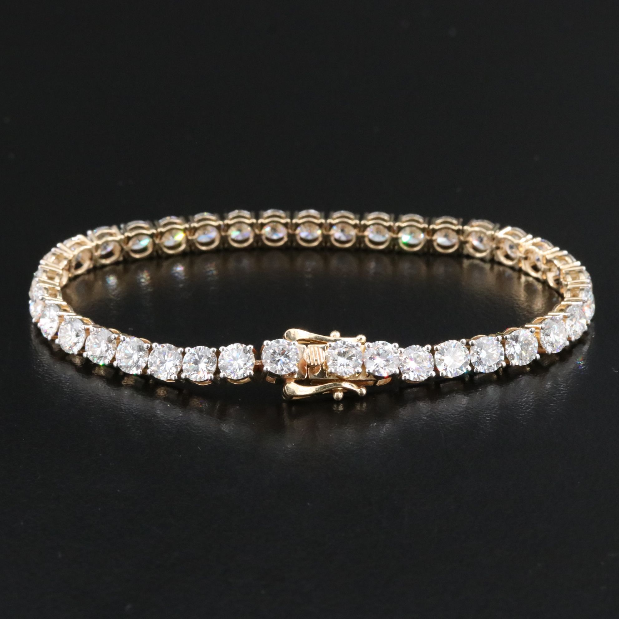 14K 12.62 CTW Lab Grown Diamond Line Bracelet