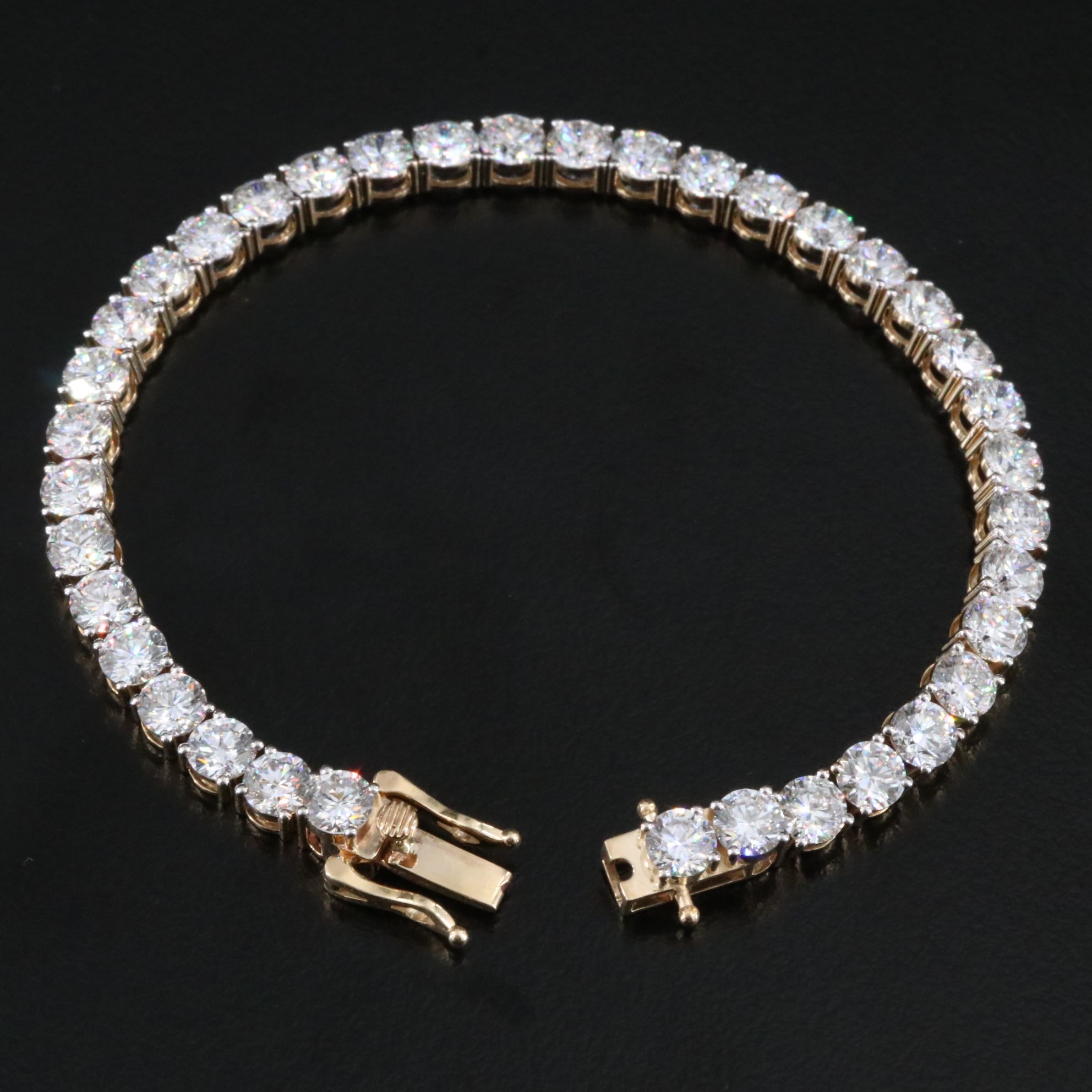 14K 12.62 CTW Lab Grown Diamond Line Bracelet