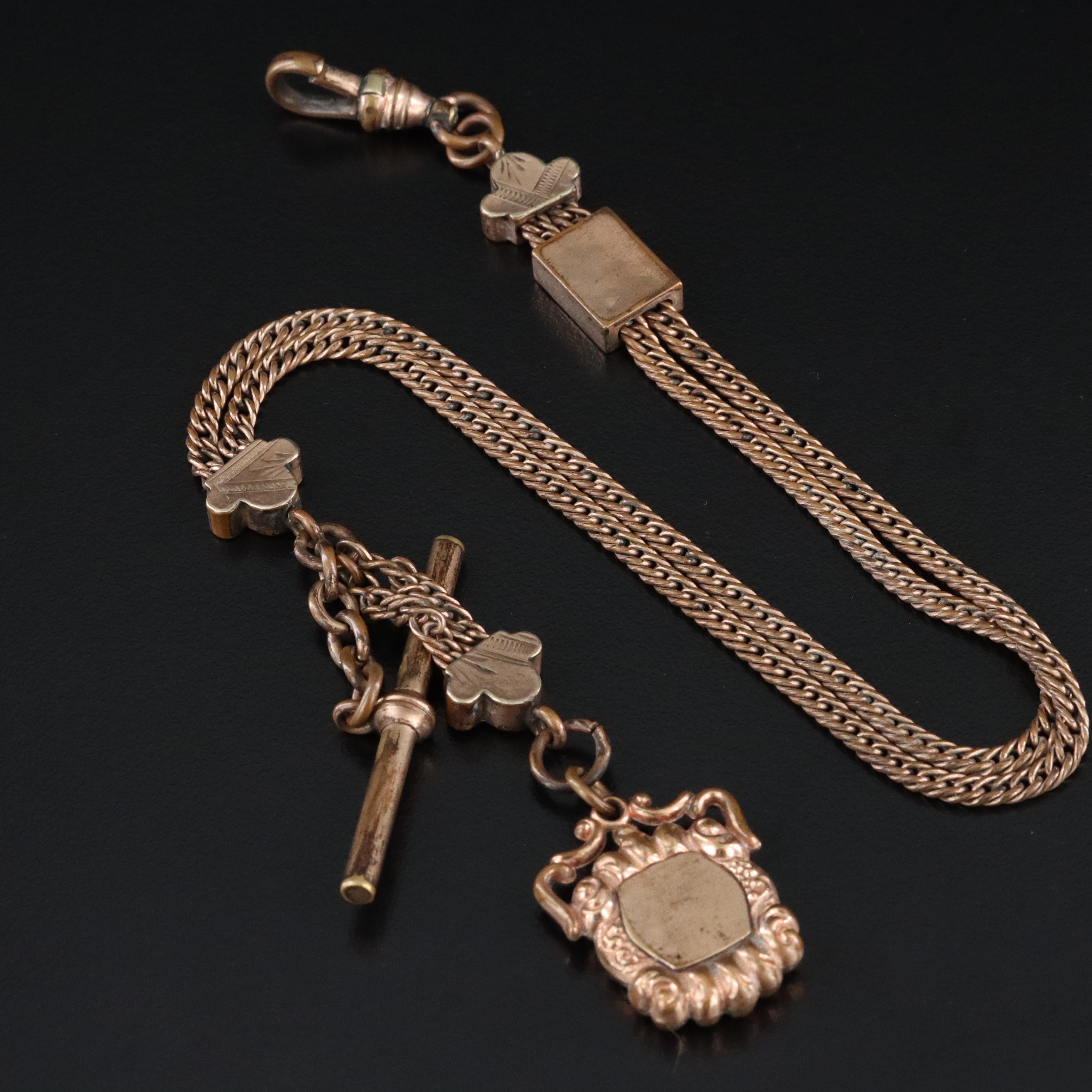 Antique and Vintage Watch Chains with Fob Charm