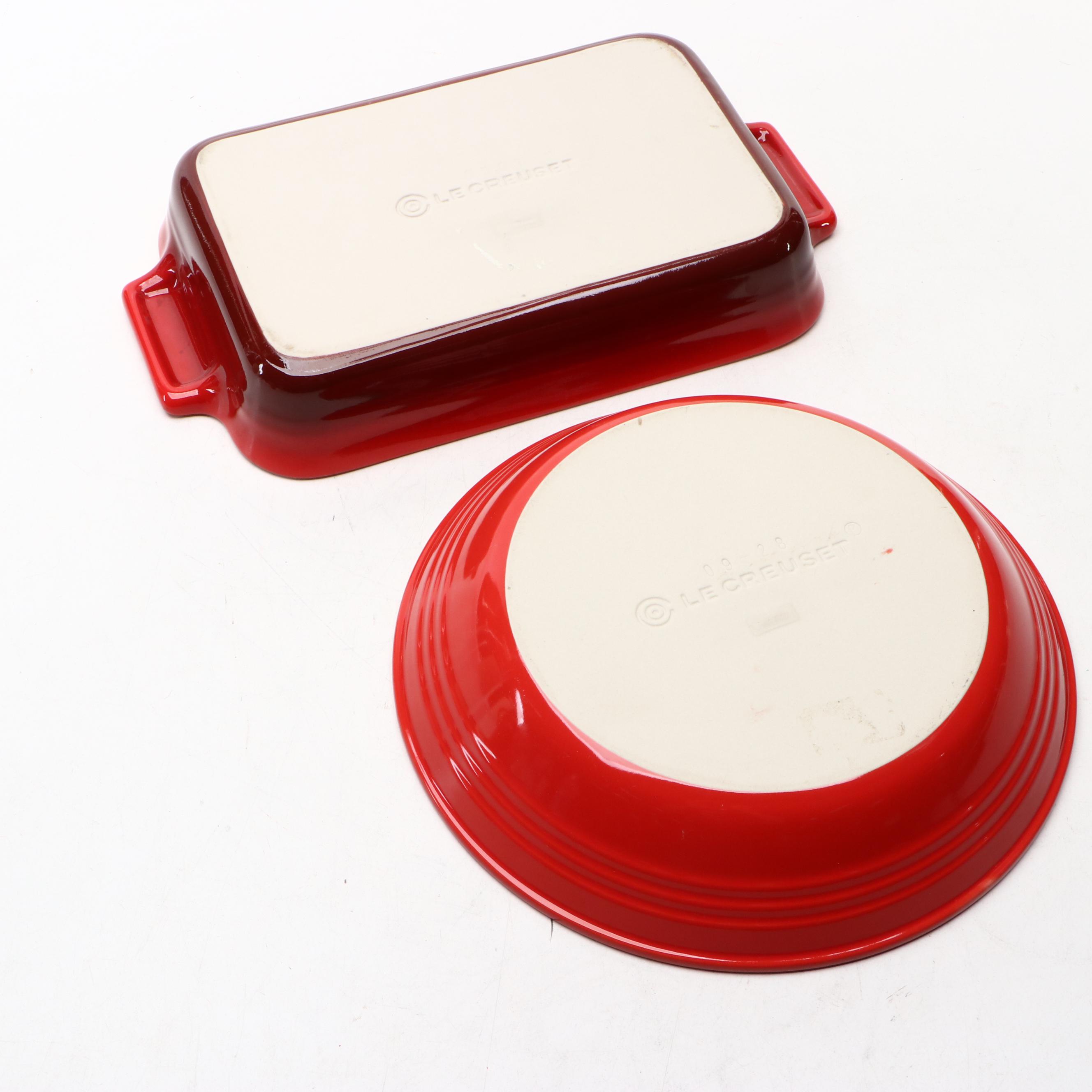 Le Creuset Cerise Stoneware Baking Dishes and Shakers