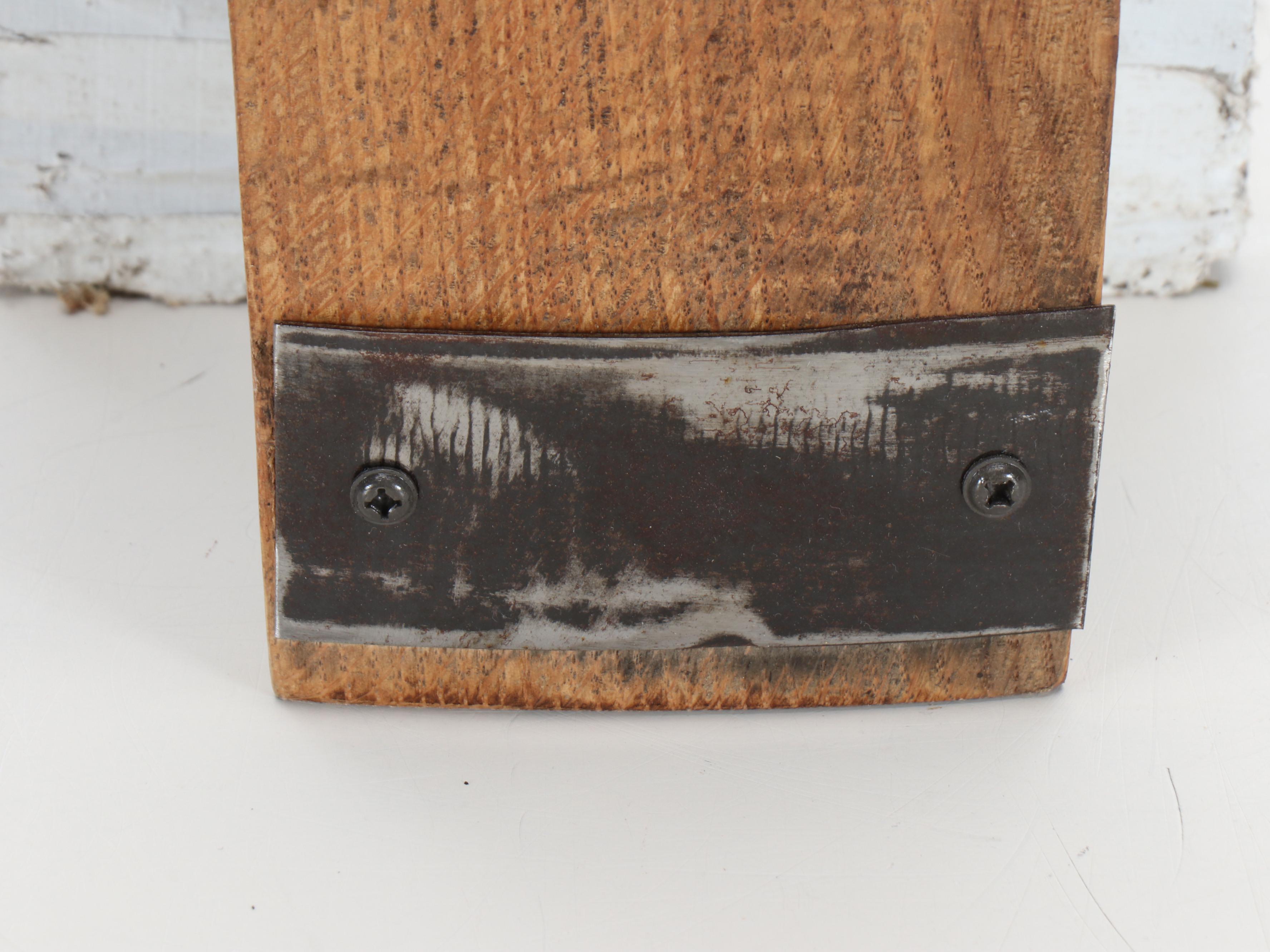 Rustic Style Handcrafted Wood Birdhouse with Metal Accents