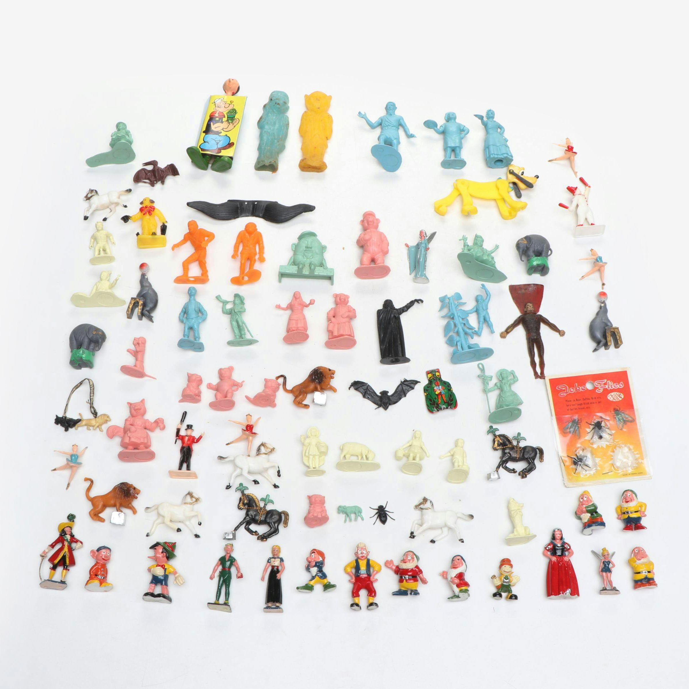 Disney, Popeye, and Other Vintage Assorted Miniature Figurines
