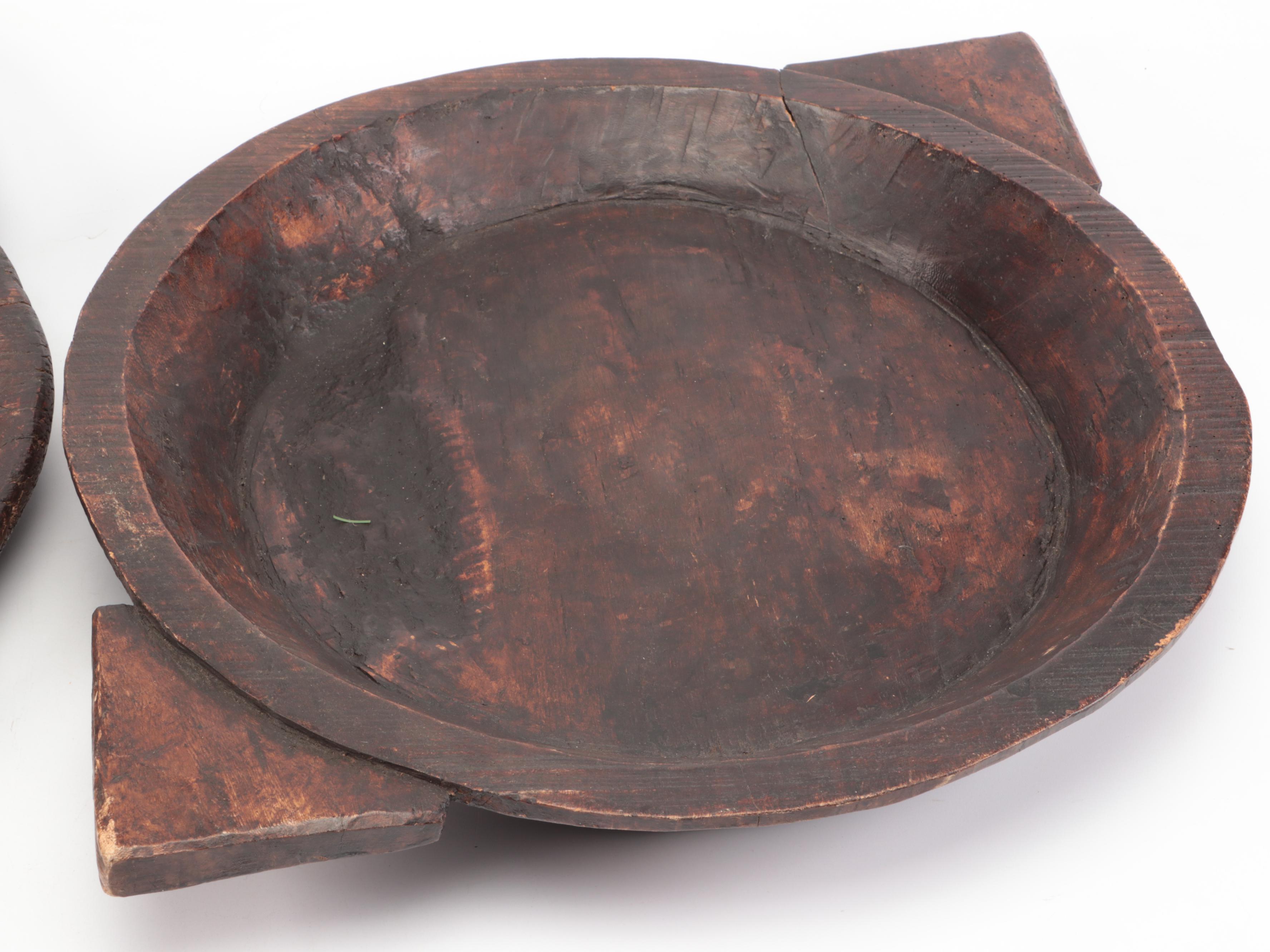 Nadeau and Other Rustic Wooden Parat Bowls