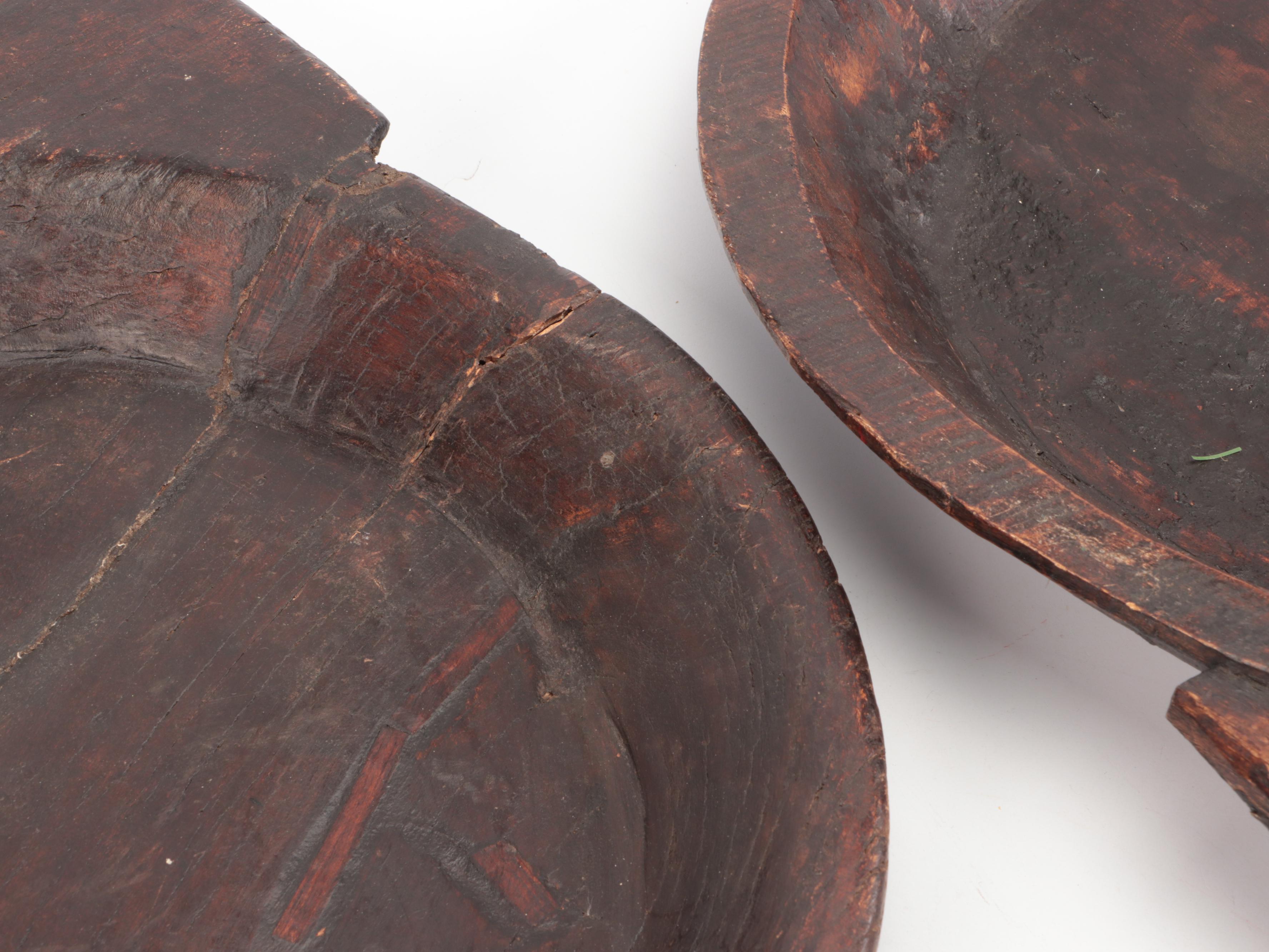 Nadeau and Other Rustic Wooden Parat Bowls