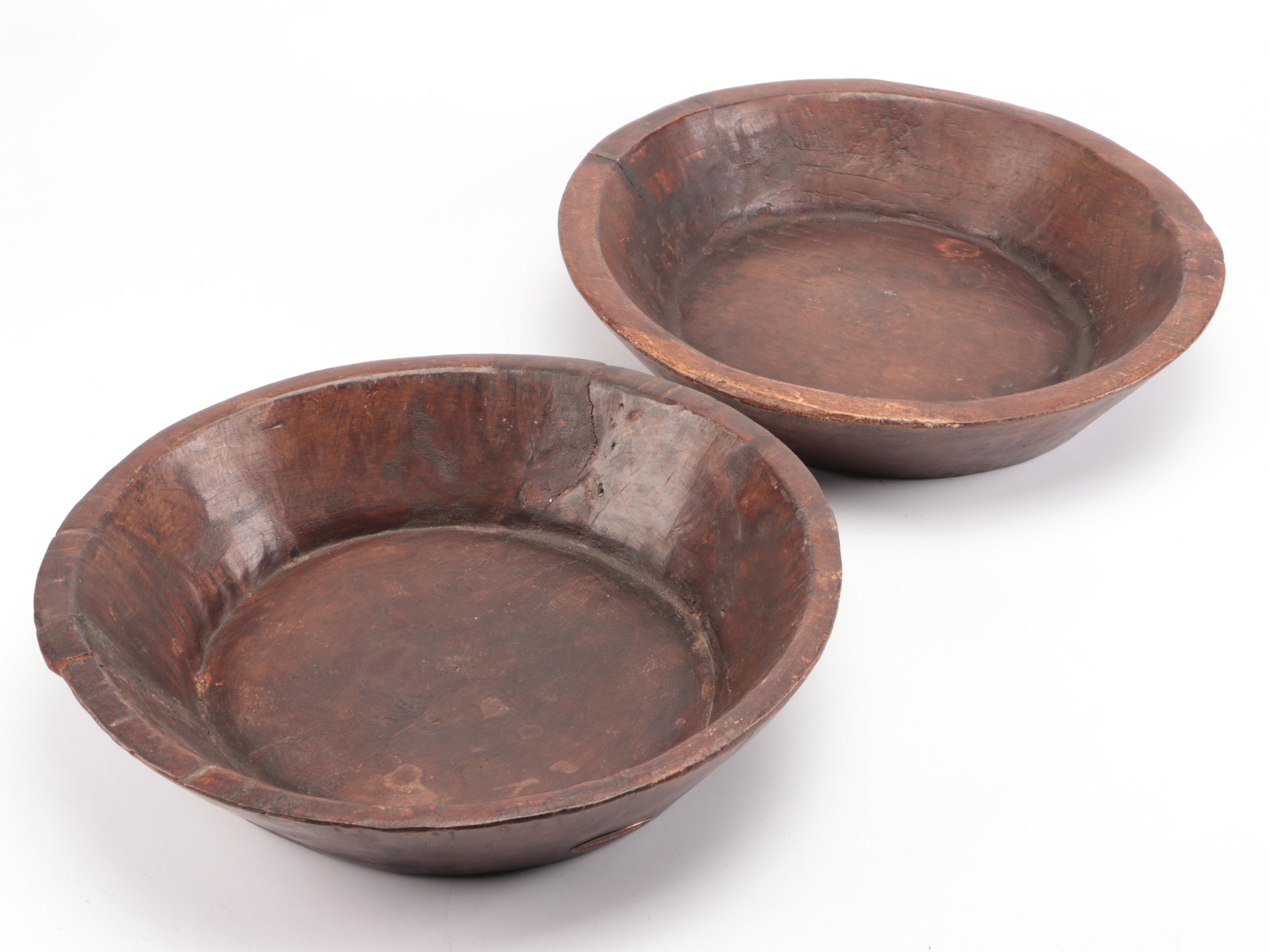 Nadeau and Other Rustic Wooden Parat Bowls