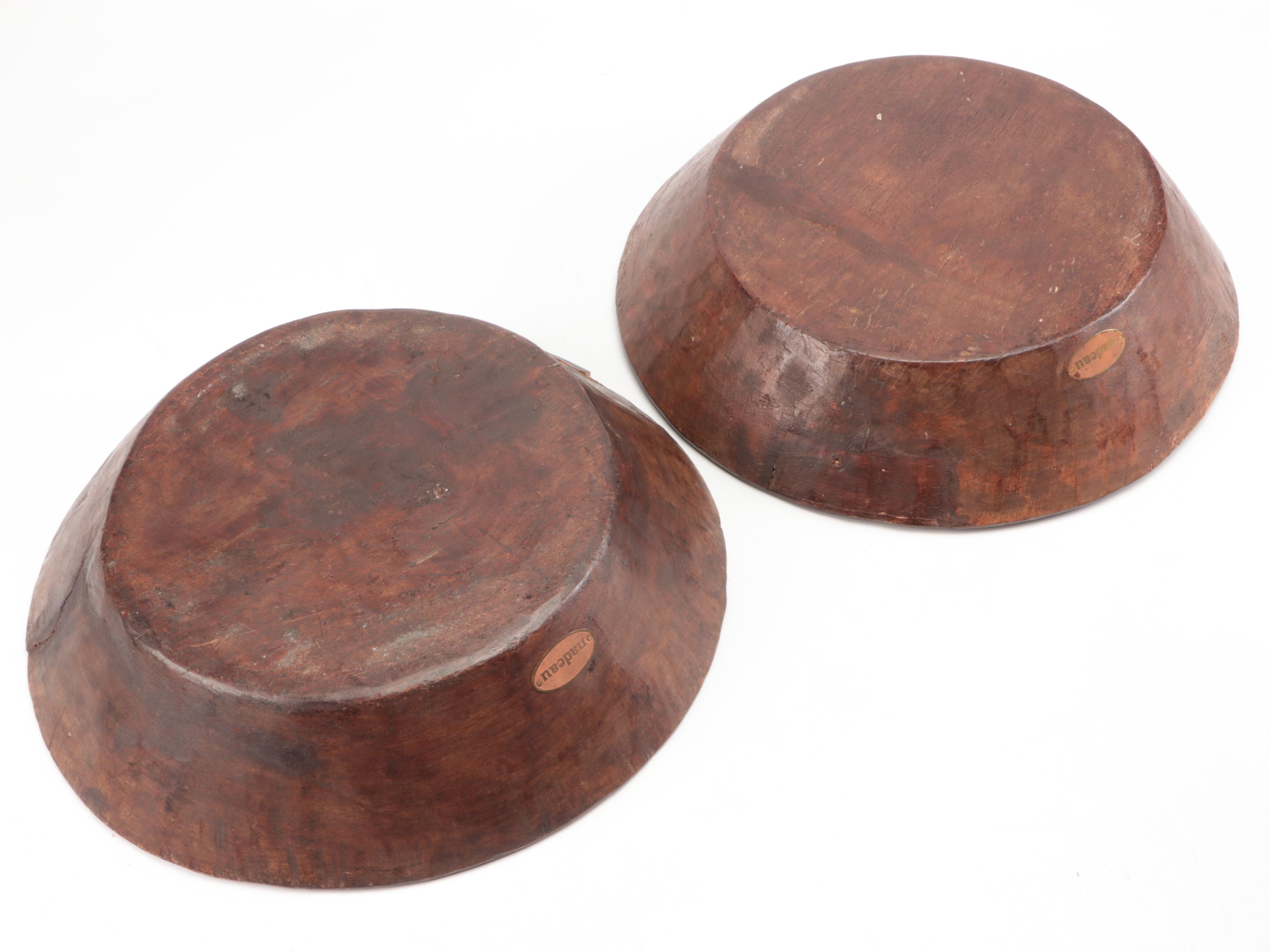 Nadeau and Other Rustic Wooden Parat Bowls