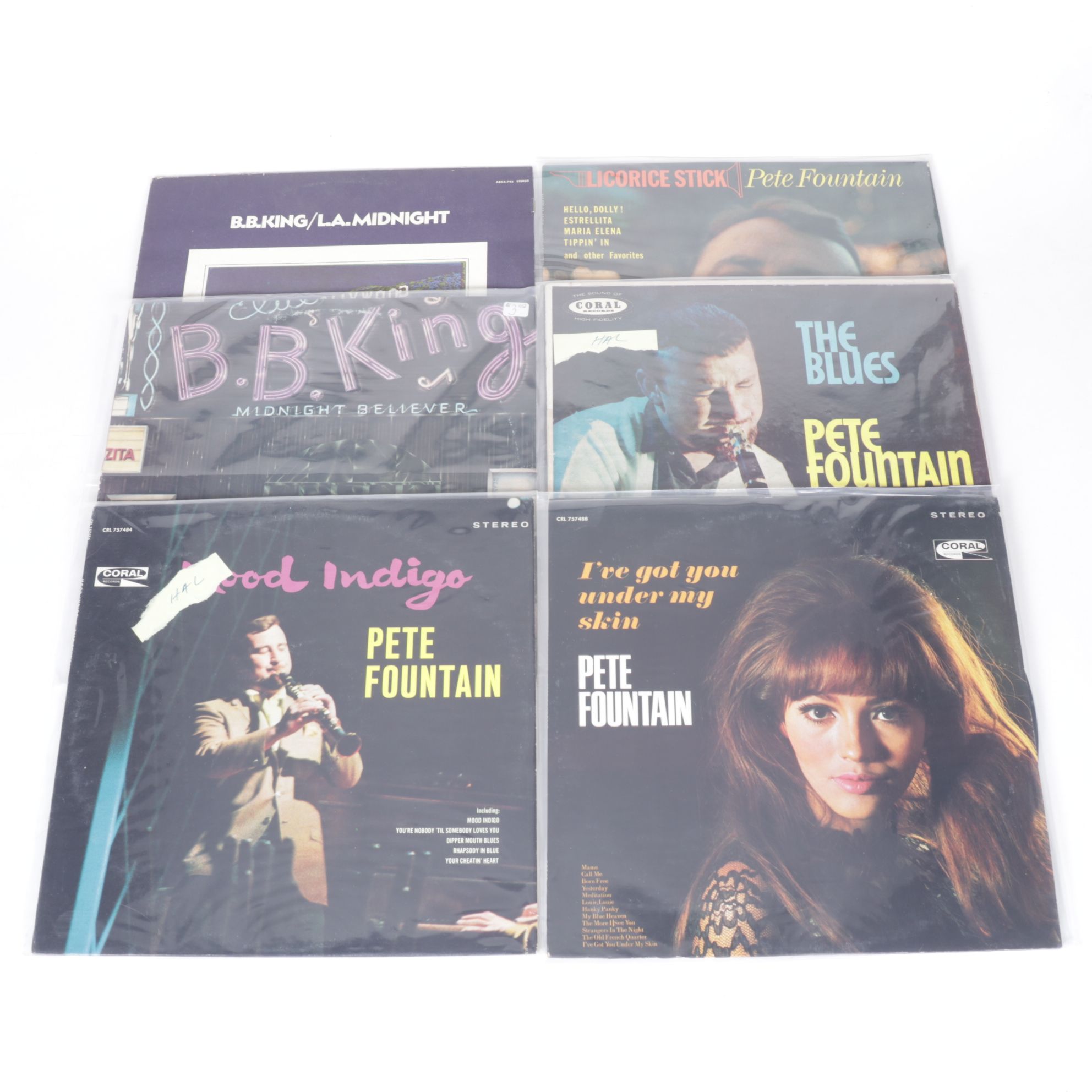 B.B. King, Pete Fountain & Other Jazz Vinyl Record Albums