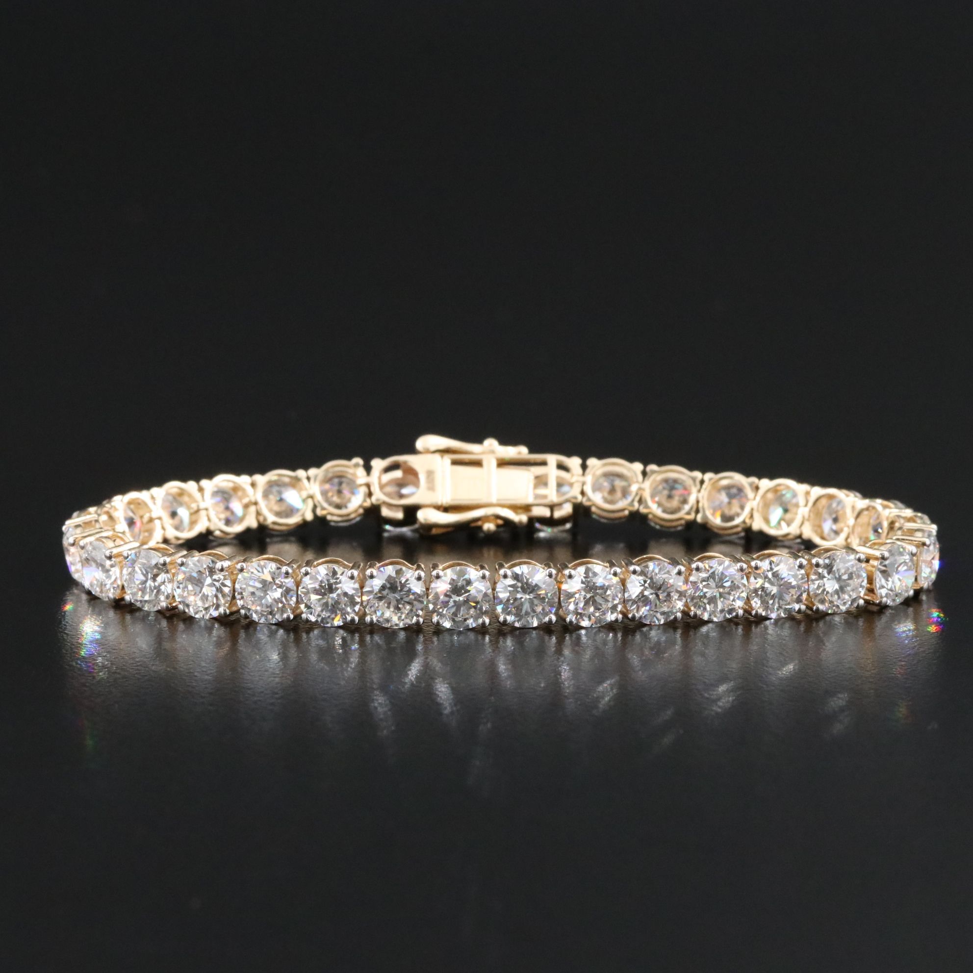 14K 20.31 CTW Lab Grown Diamond Line Bracelet