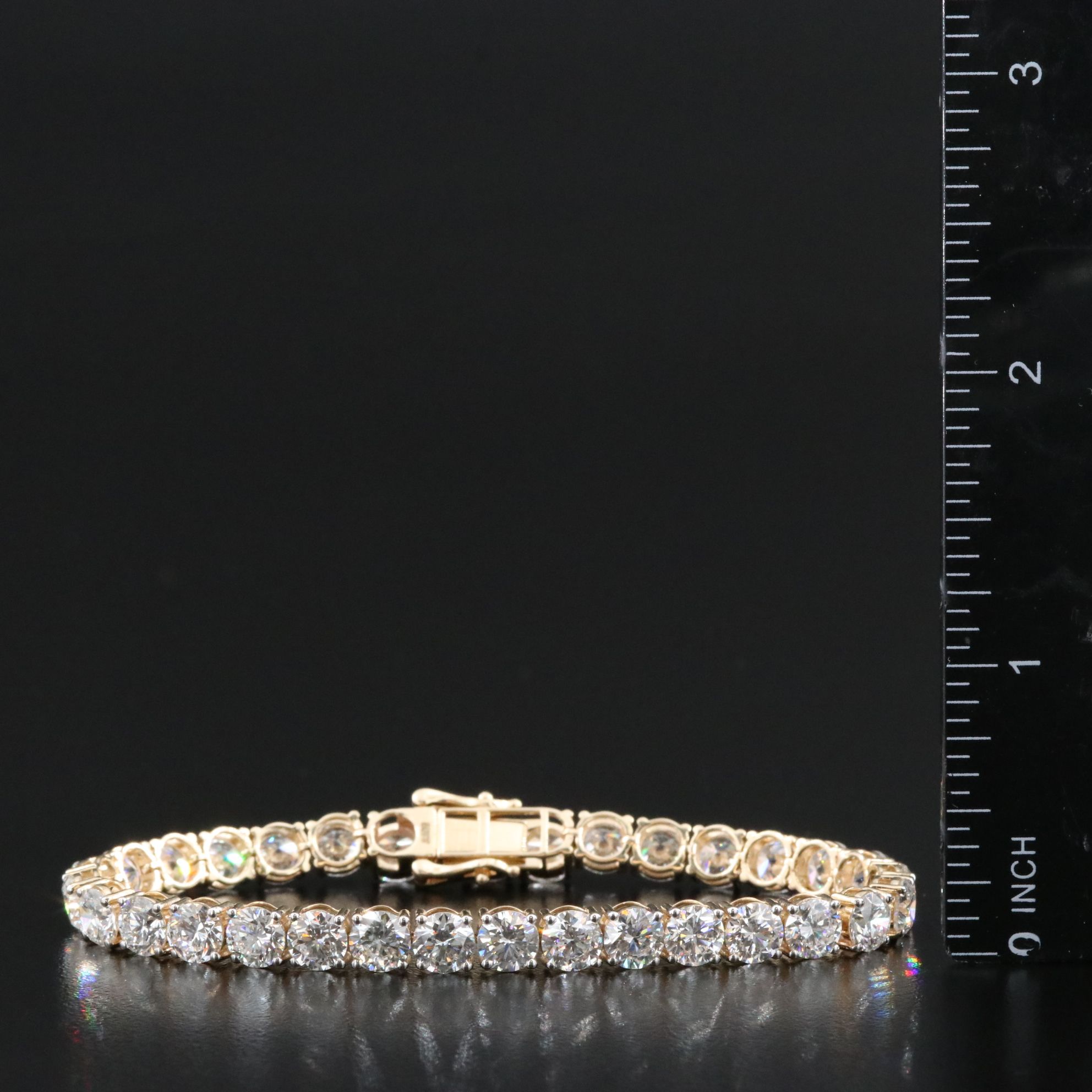 14K 20.31 CTW Lab Grown Diamond Line Bracelet