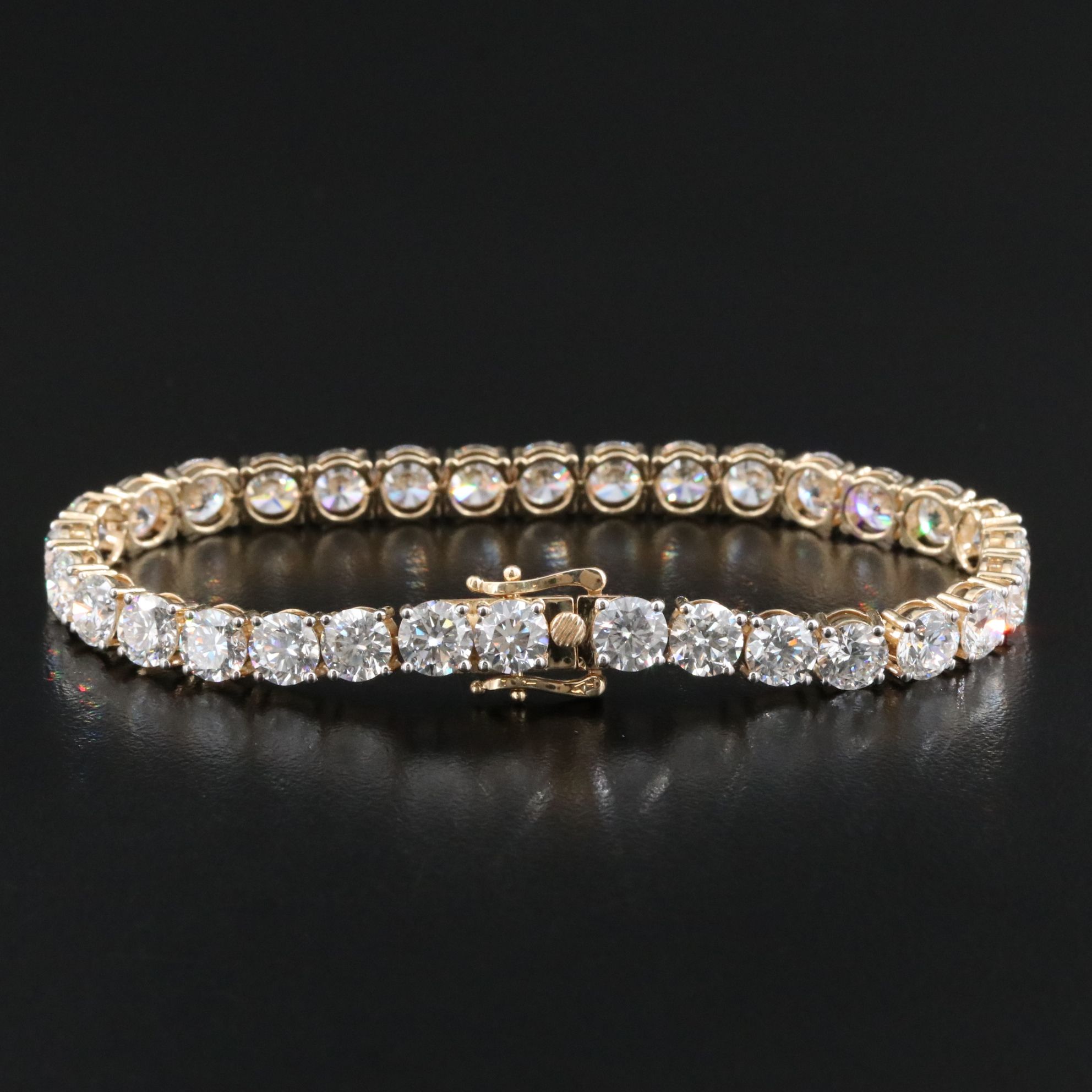 14K 20.31 CTW Lab Grown Diamond Line Bracelet
